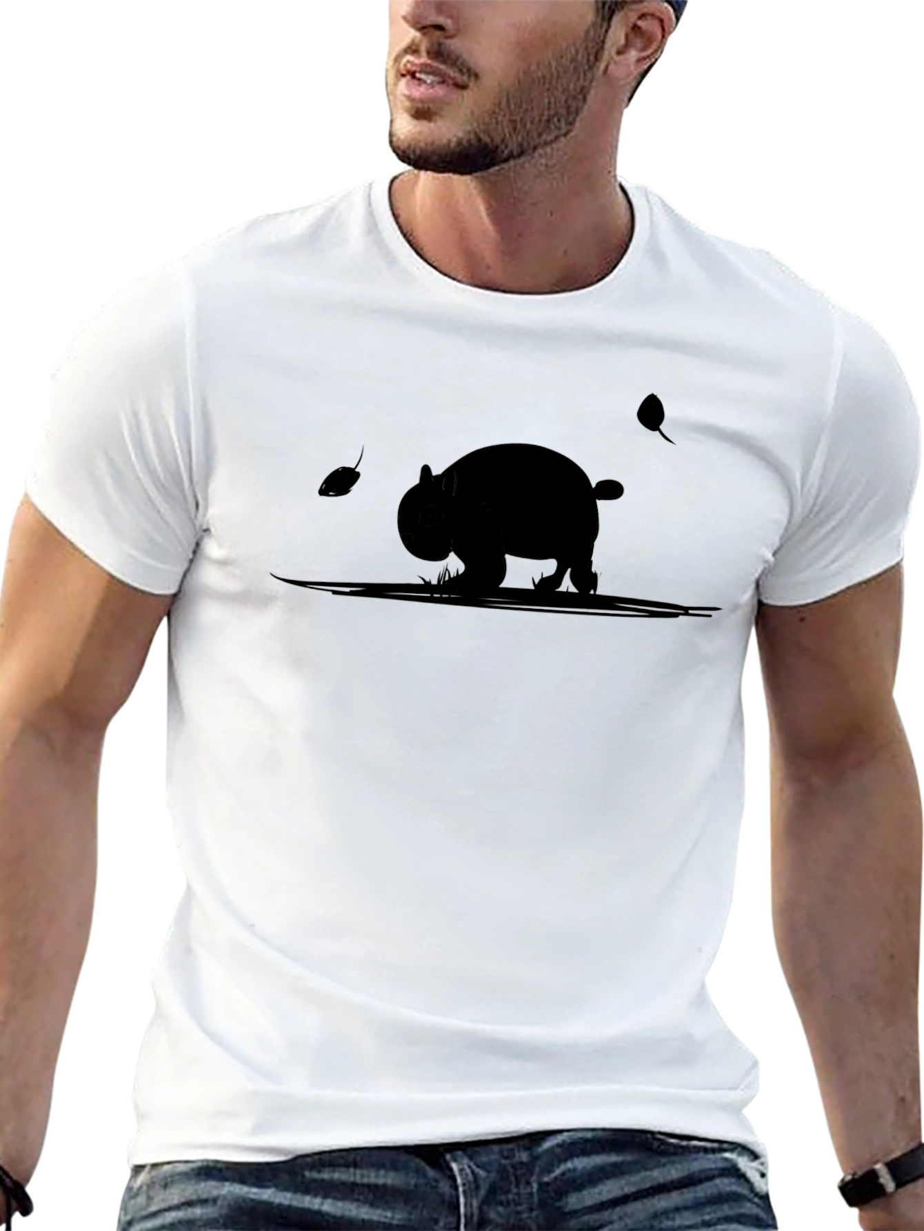 Wombat Silhouette T-Shirt - Black