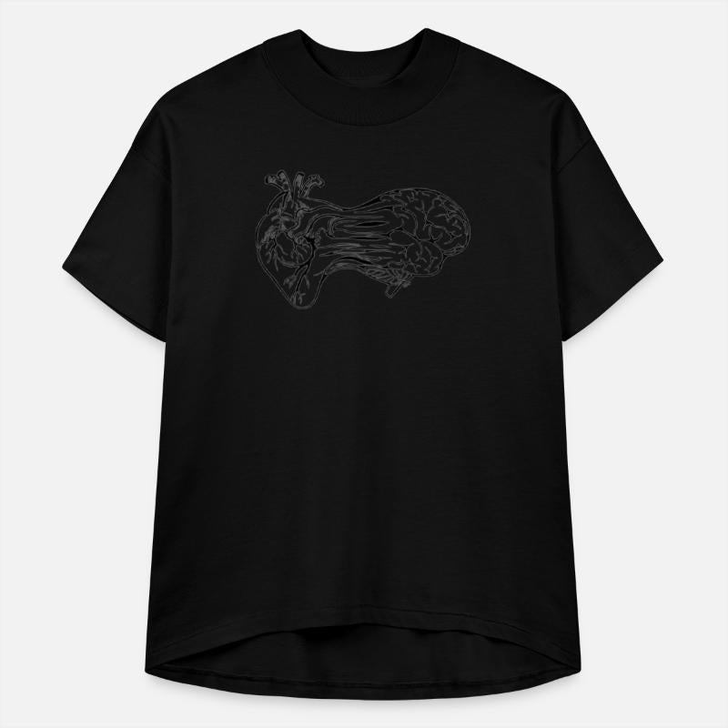 Intricate Brain Heart Line Art Design