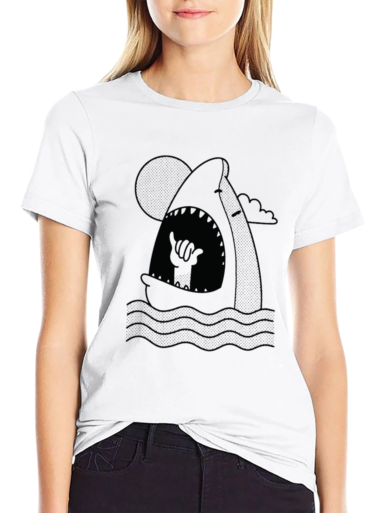 Hang Loose Shark Tee - Surf Style