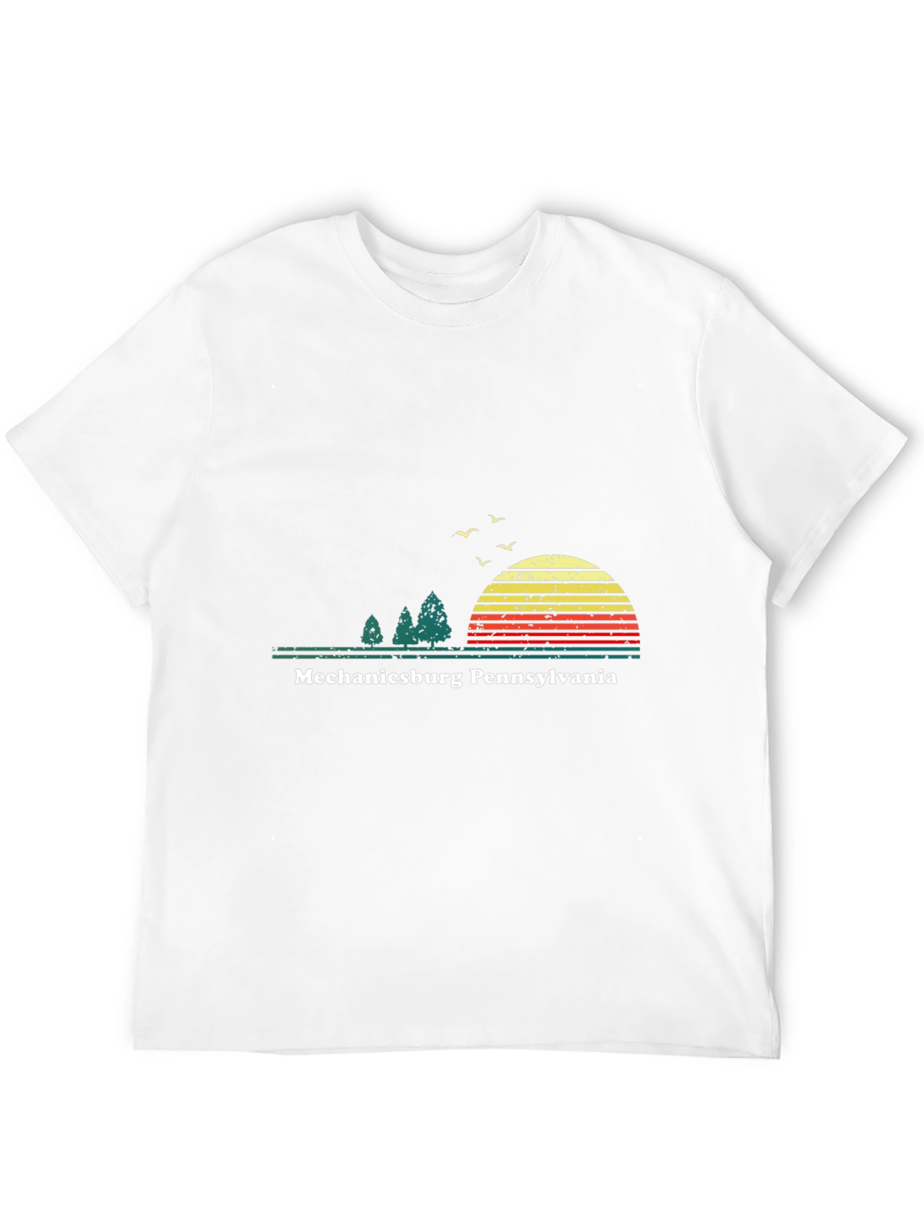 Mechanicsburg Pennsylvania Retro Sunset T-Shirt