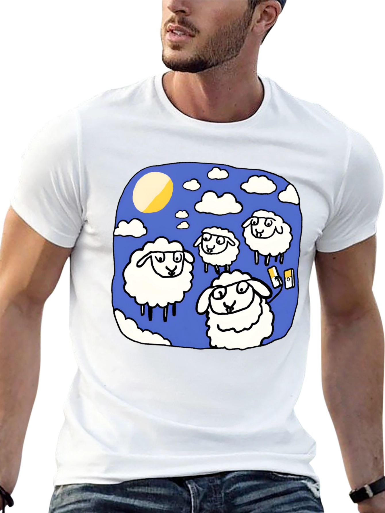 Sheep Selfie T-Shirt - Quirky Graphic Tee