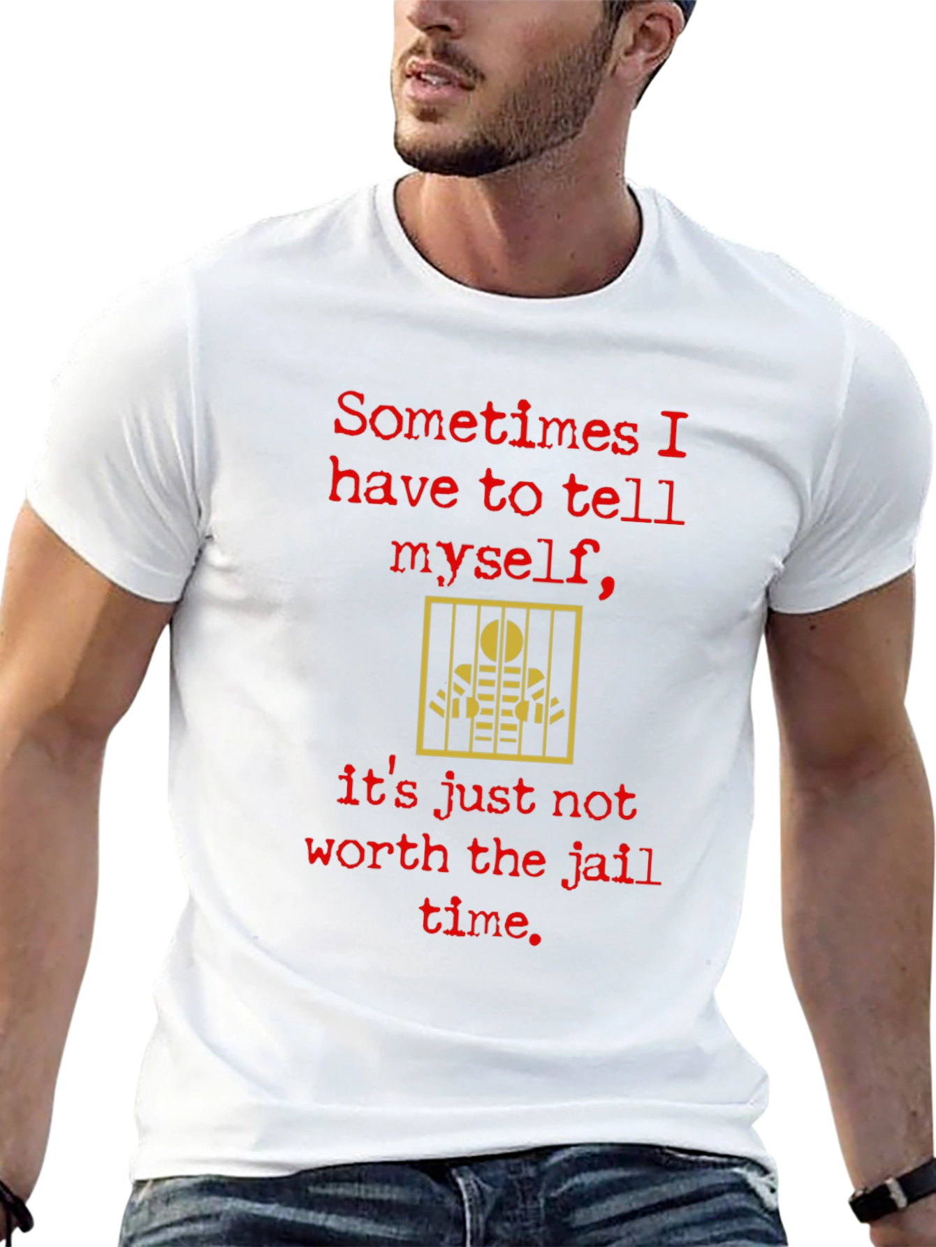 Funny Jail Time Graphic T-Shirt
