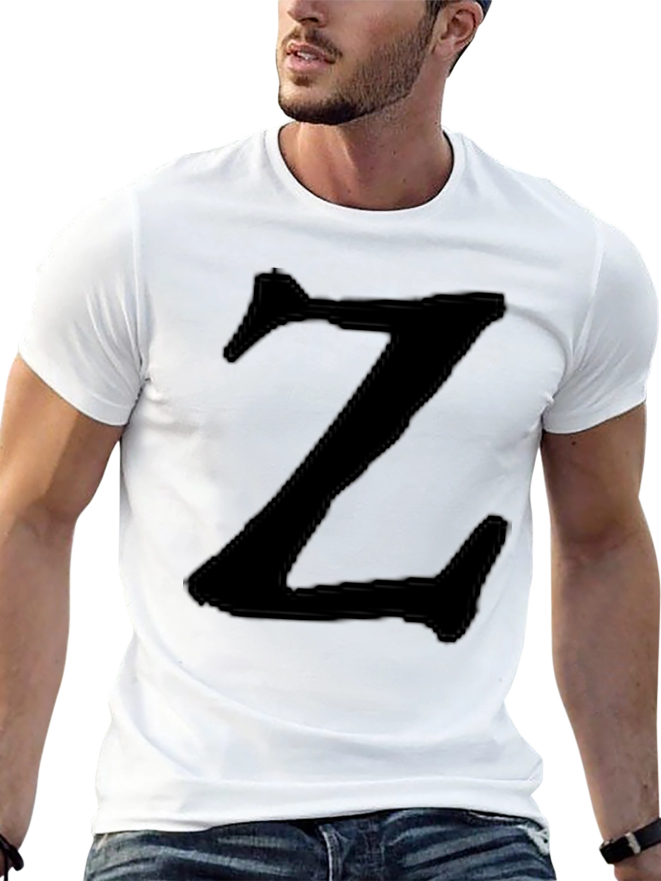 Black T-Shirt with Bold Z