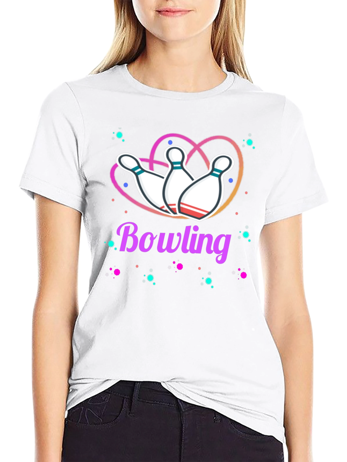 Bowling Heart T-Shirt - Perfect for Bowling Enthusiasts