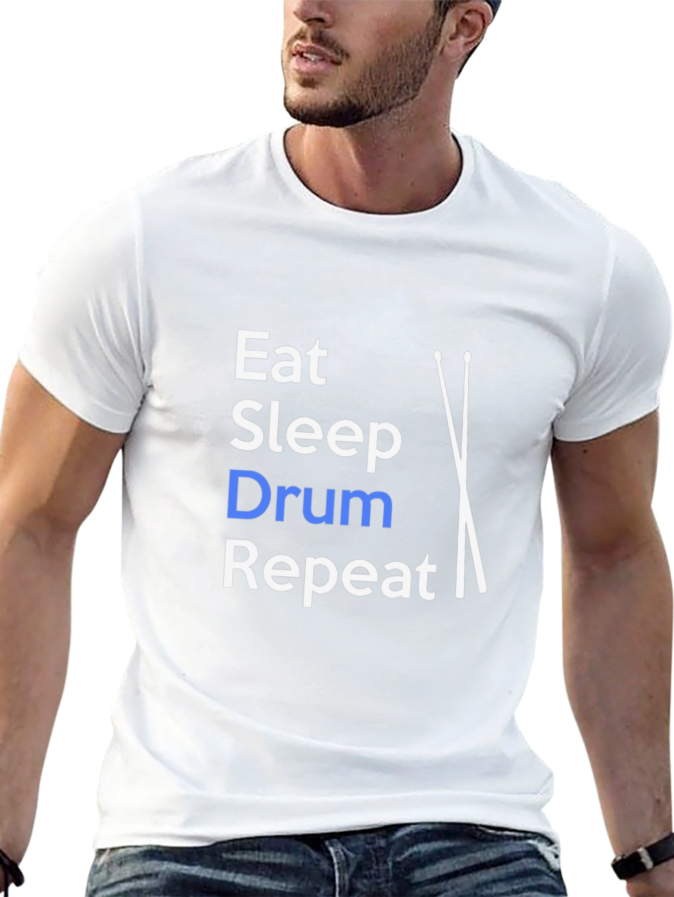 Eat Sleep Drum Repeat T-Shirt - Musician Tee