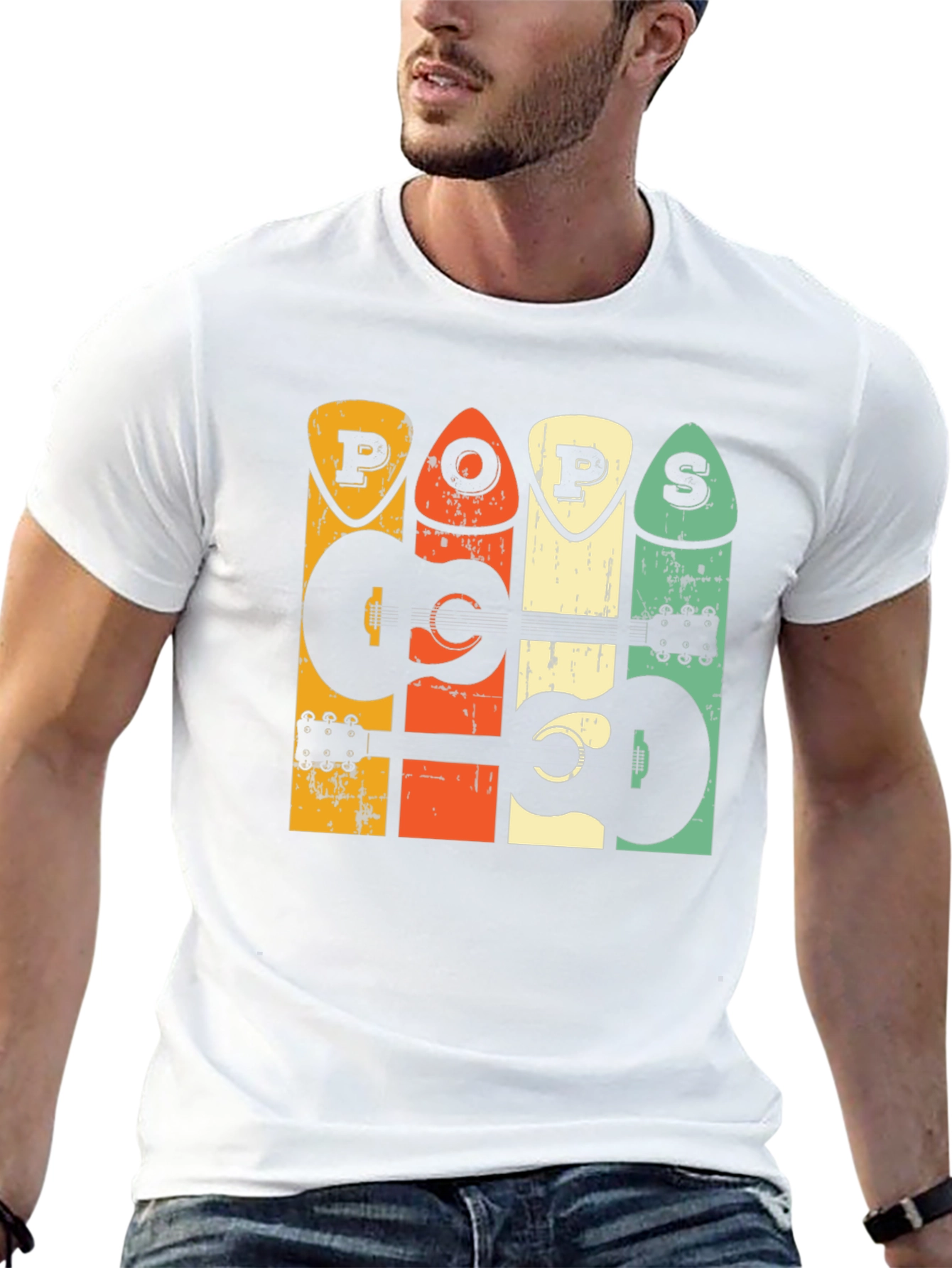 Retro Pops Guitar Graphic T-Shirt