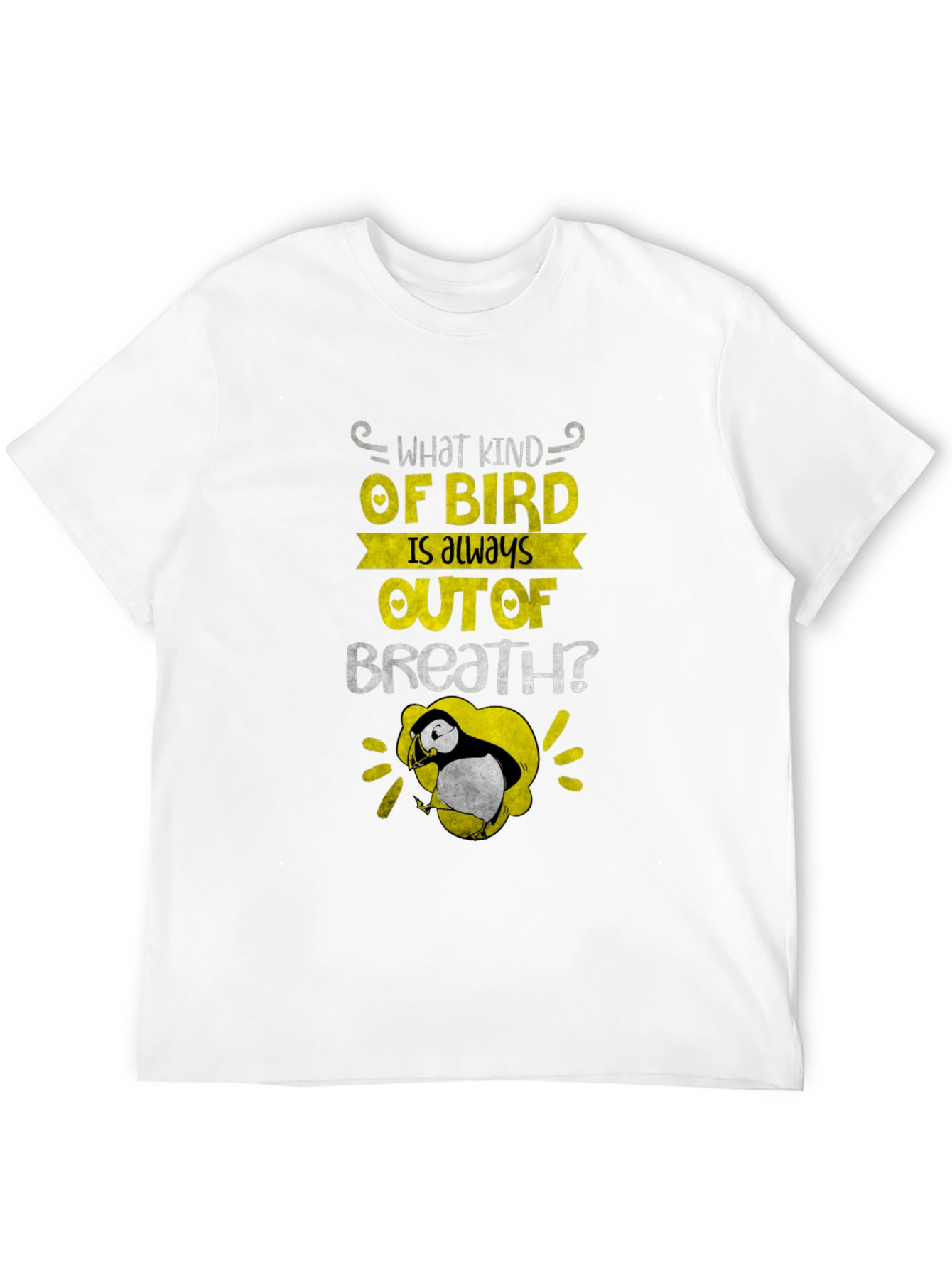 Out of Breath Puffin Joke T-Shirt