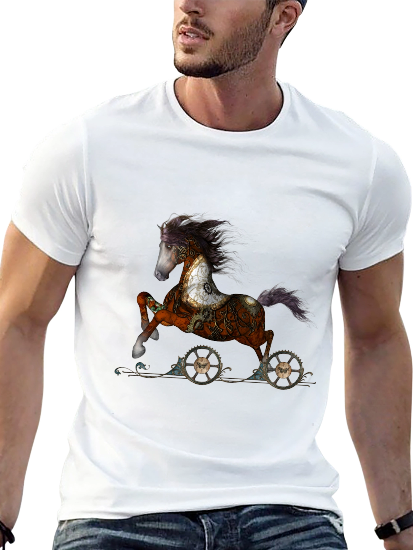 Steampunk Horse T-Shirt - Unique Graphic Tee