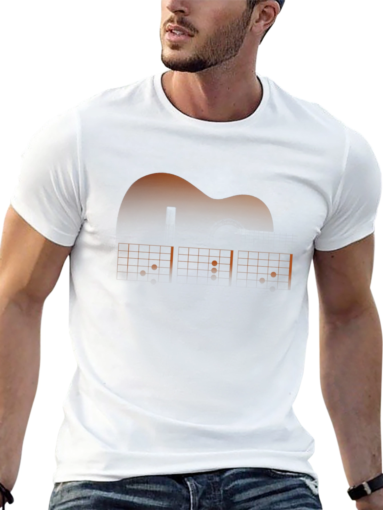 Guitar Chord Graphic Print T-Shirt