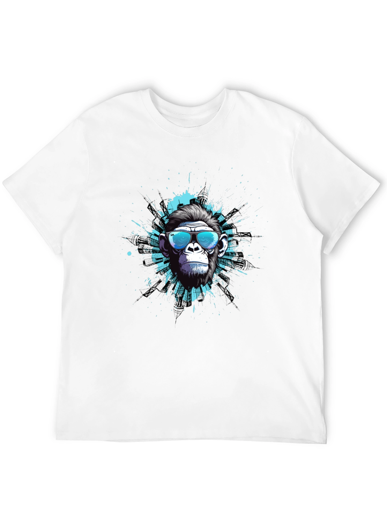 Cool Monkey Graphic Tee - Trendy Black T-Shirt