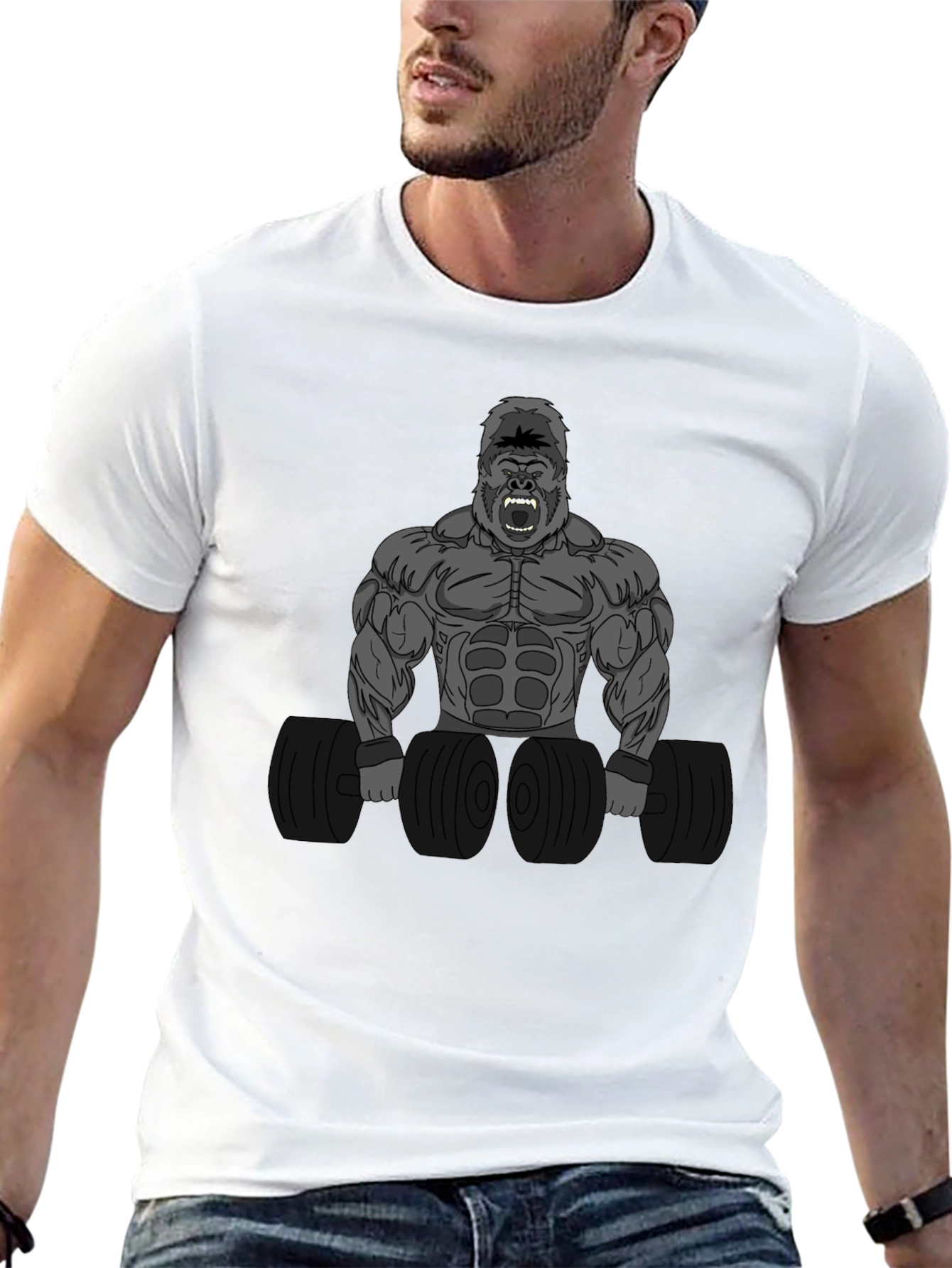 Gorilla Gym T-Shirt - Black Cotton Blend