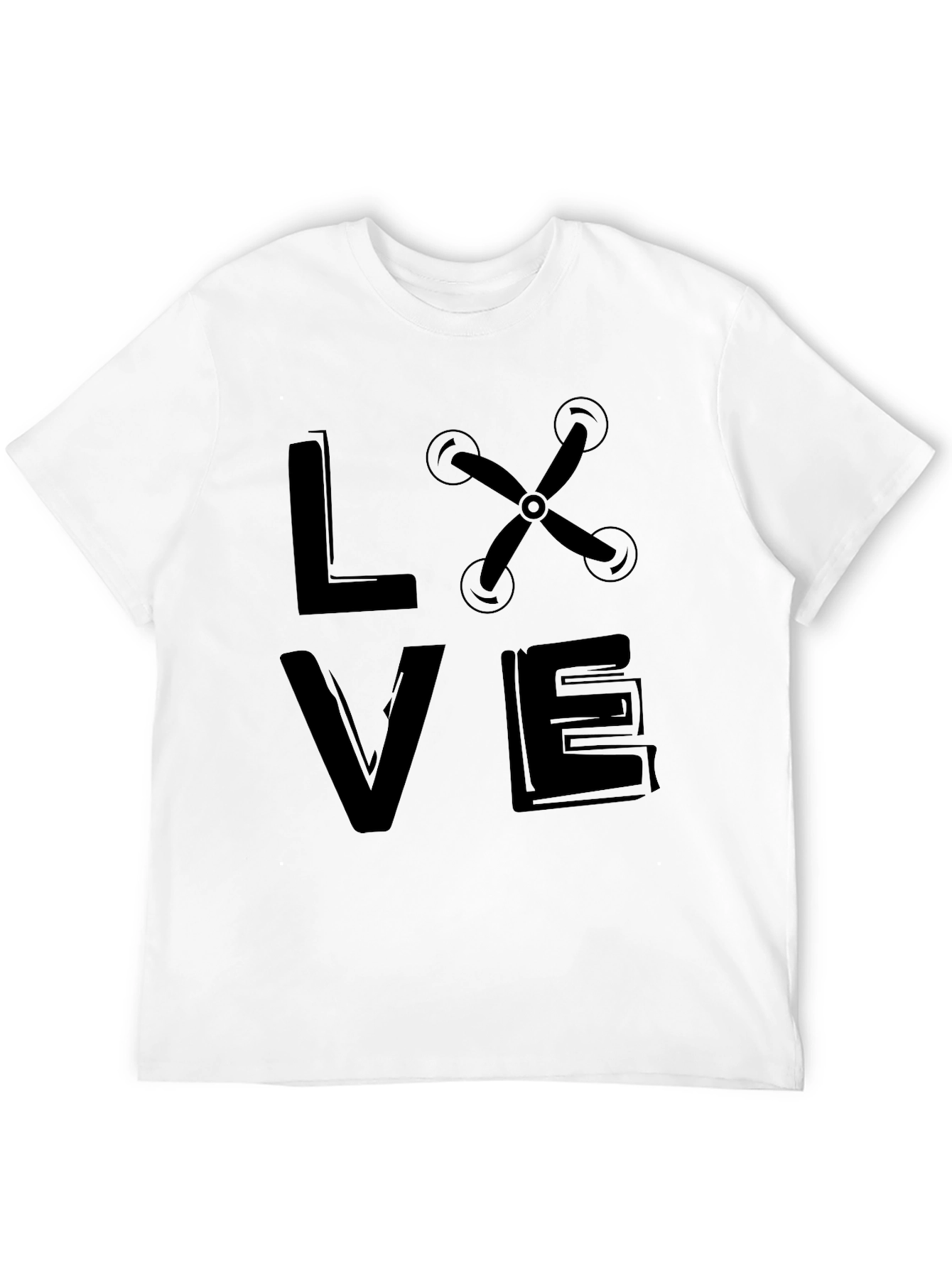Drone Love Graphic Tee - Black Unisex T-Shirt