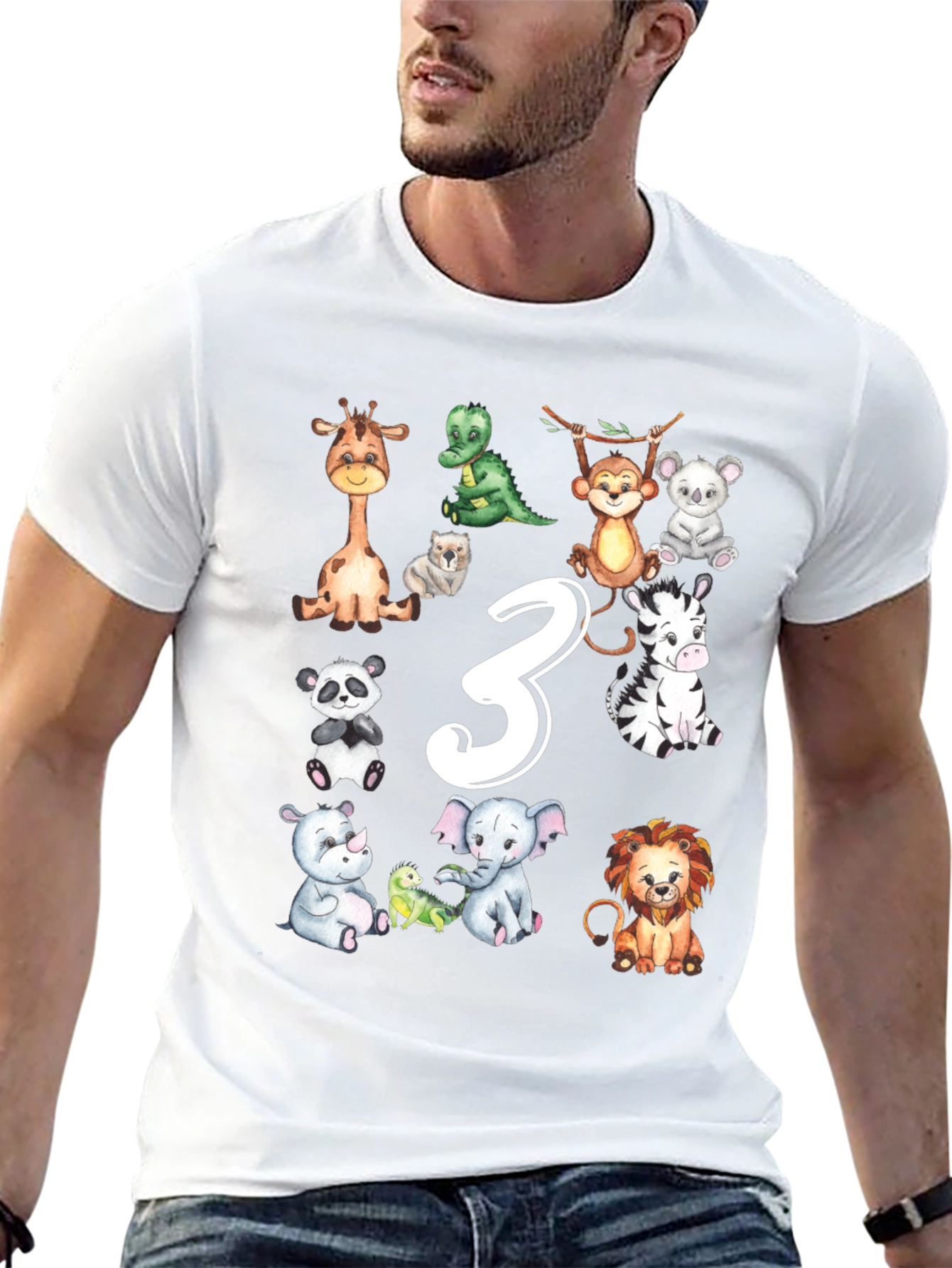 Third Birthday Safari Animals T-Shirt