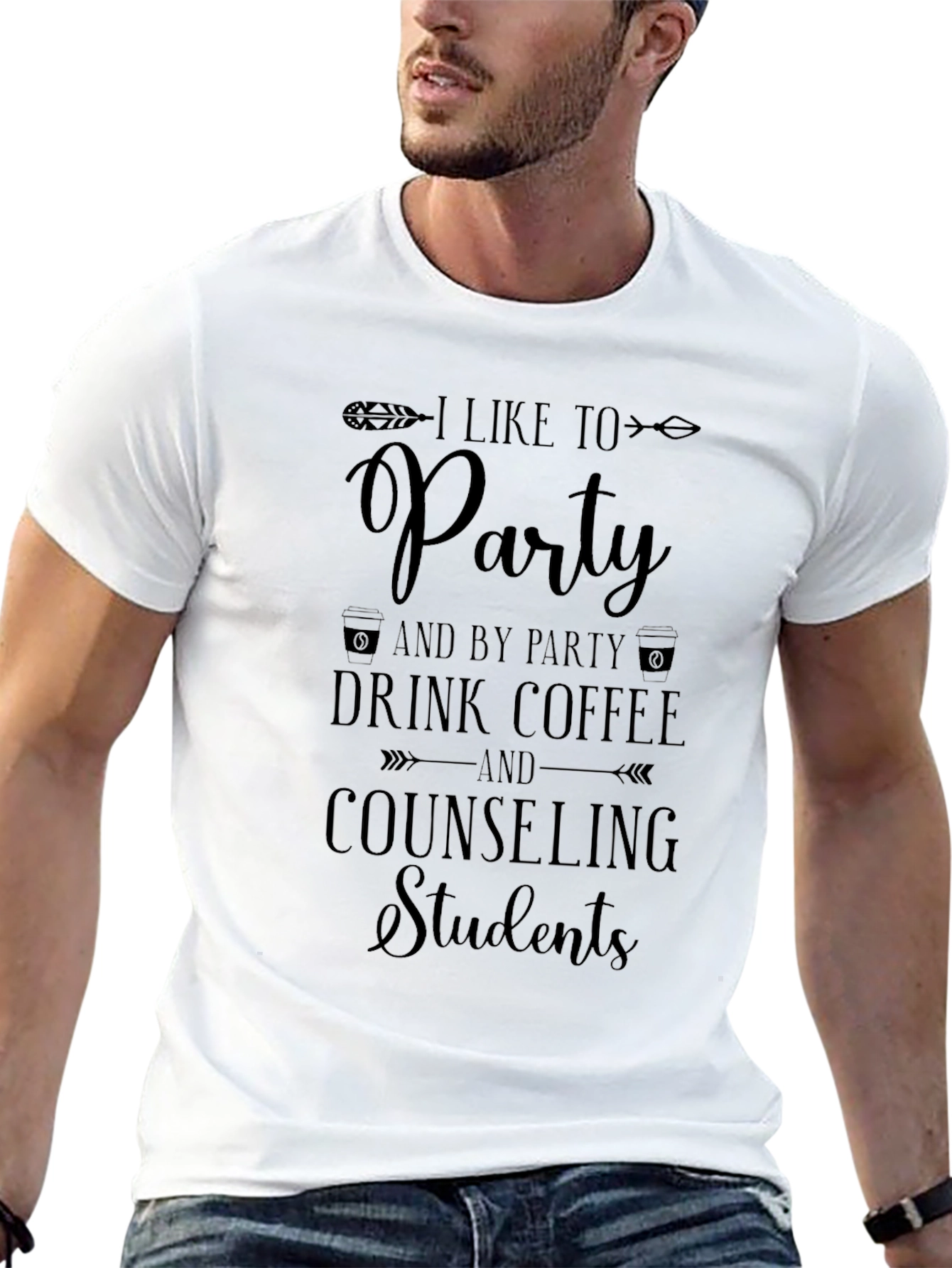 I Like To Party Counseling Students Black T-Shirt