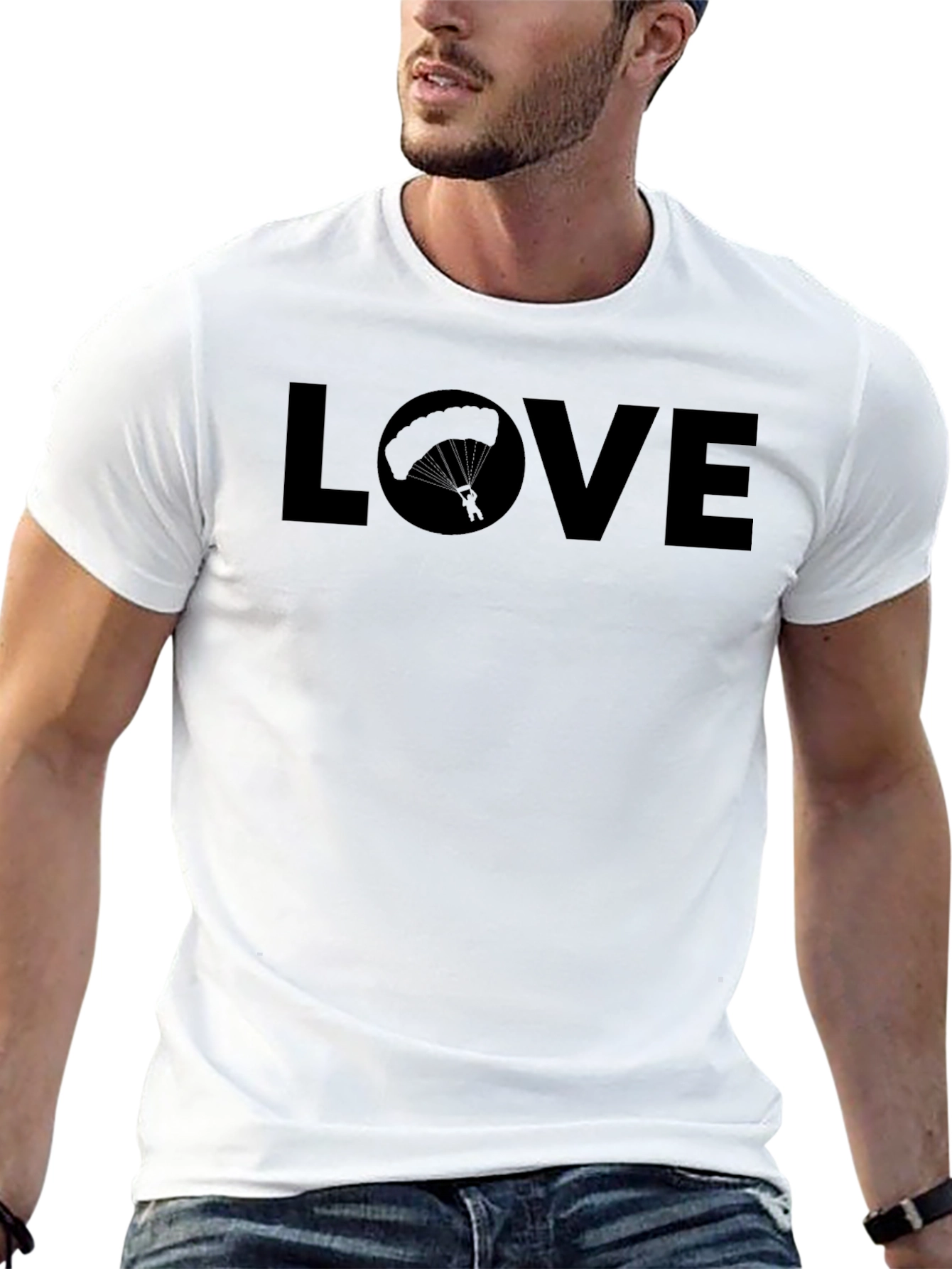 Love Parachute Graphic Tee - Black