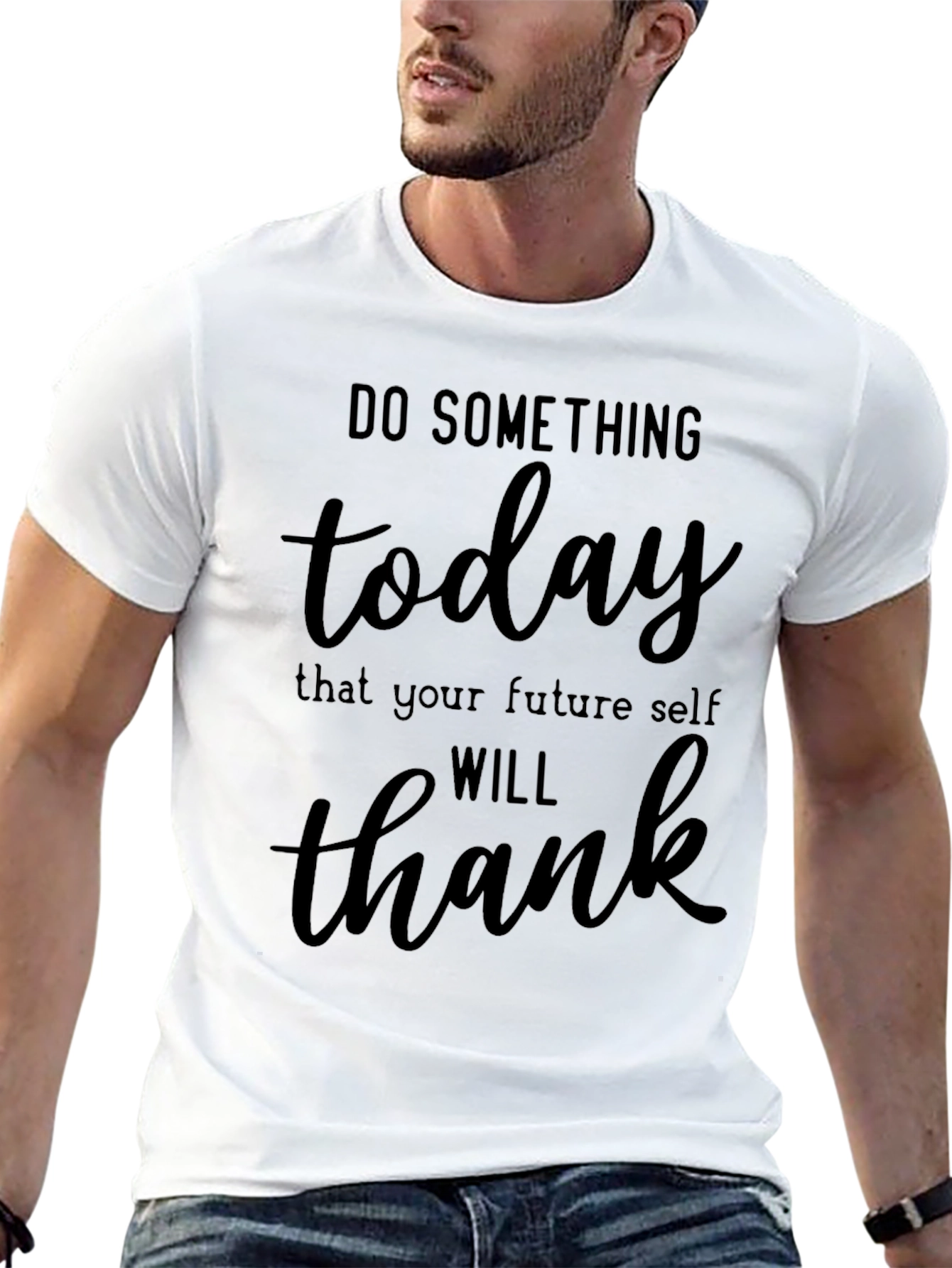 Inspirational Do Something Today Black T-Shirt