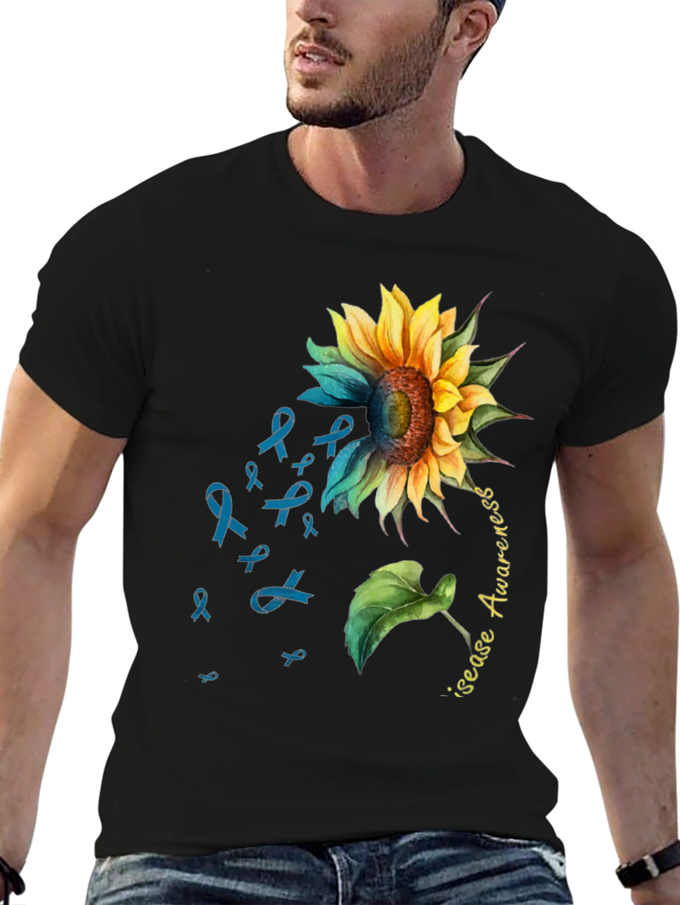 Sunflower Disease Awareness Ribbon T-Shirt