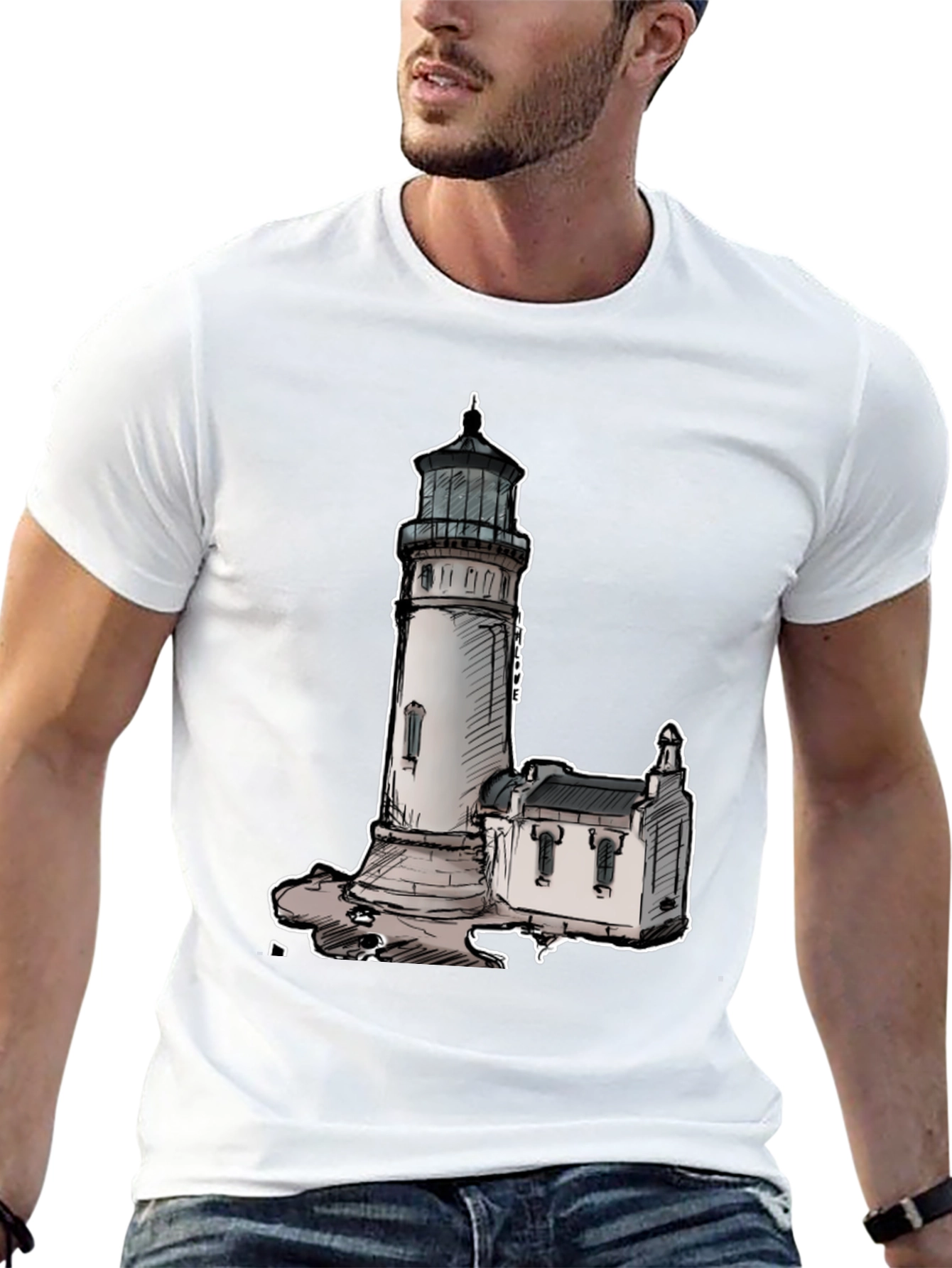 Lighthouse Graphic Tee - Coastal Style Shirt
