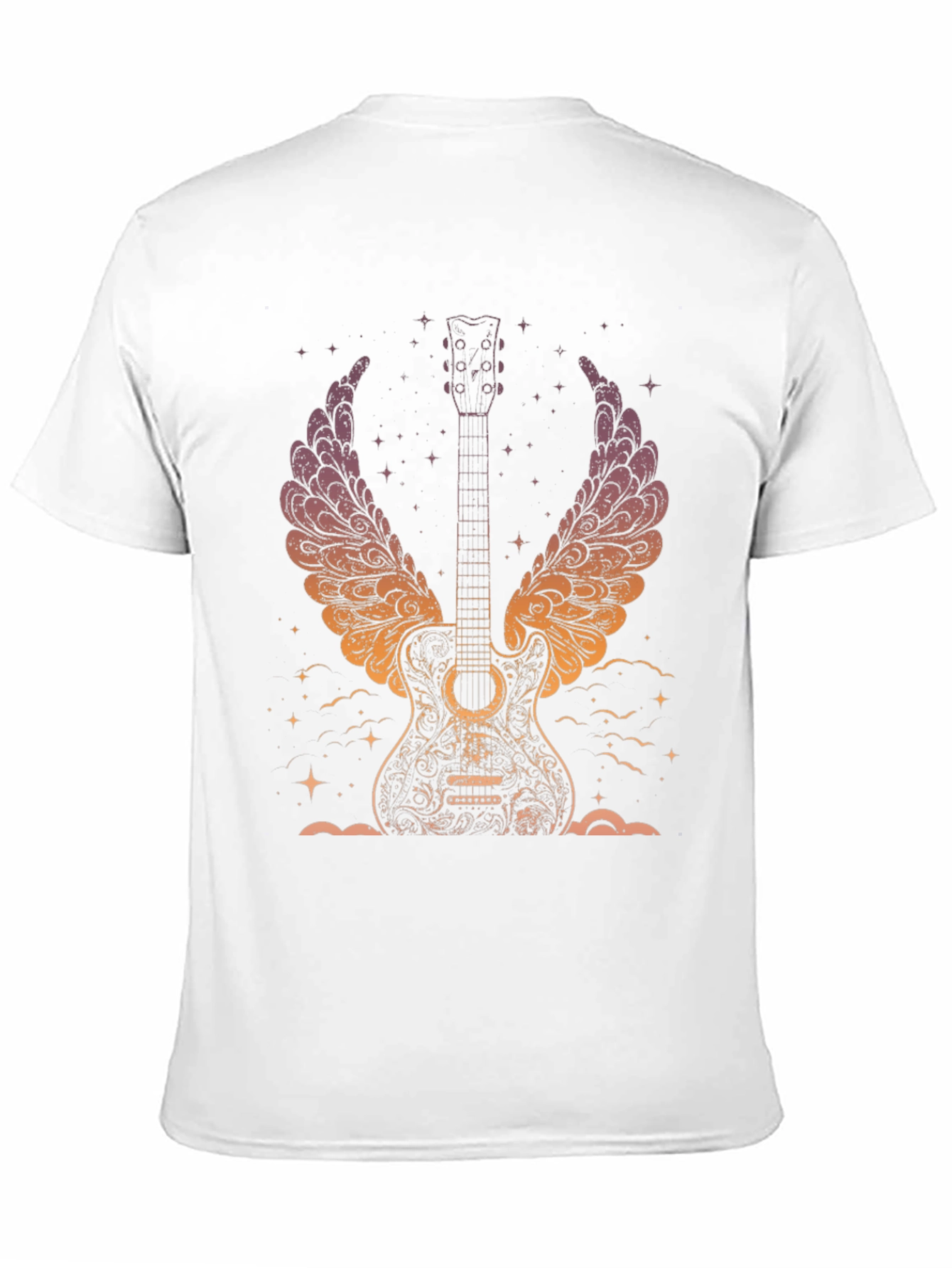 Winged Guitar Graphic Tee - Rocker Style