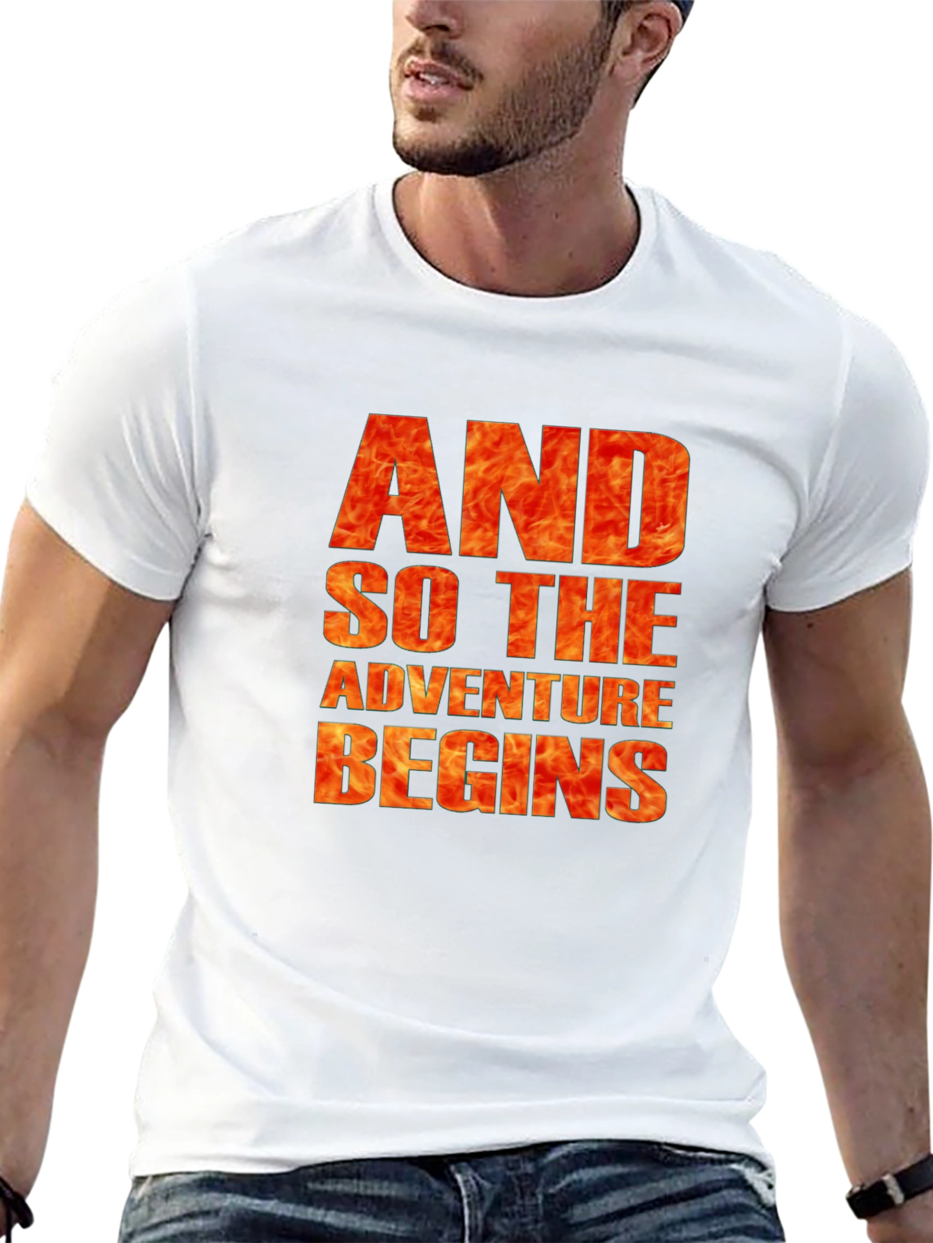 Adventure Begins Graphic Tee - Black