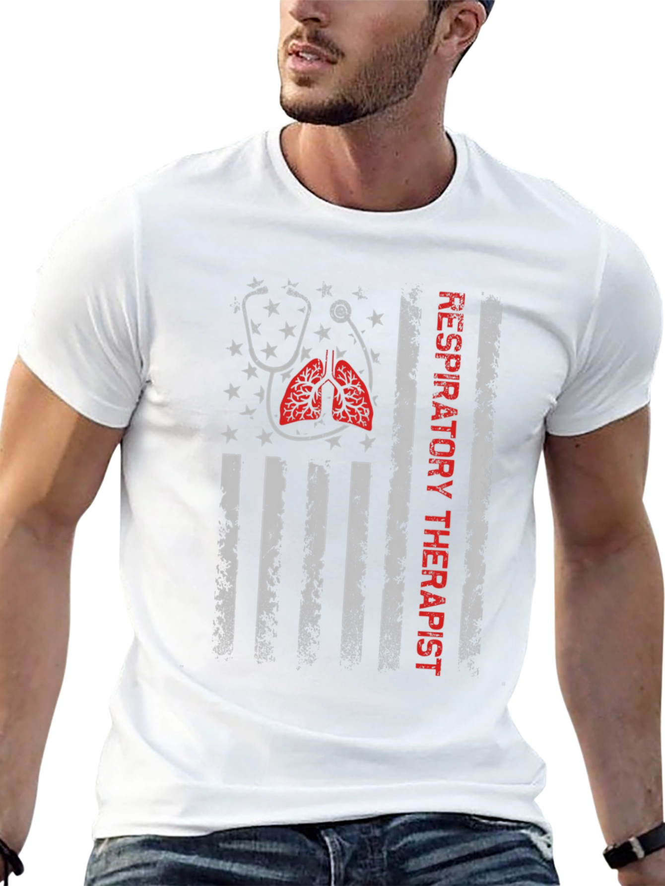 Respiratory Therapist American Flag T-Shirt
