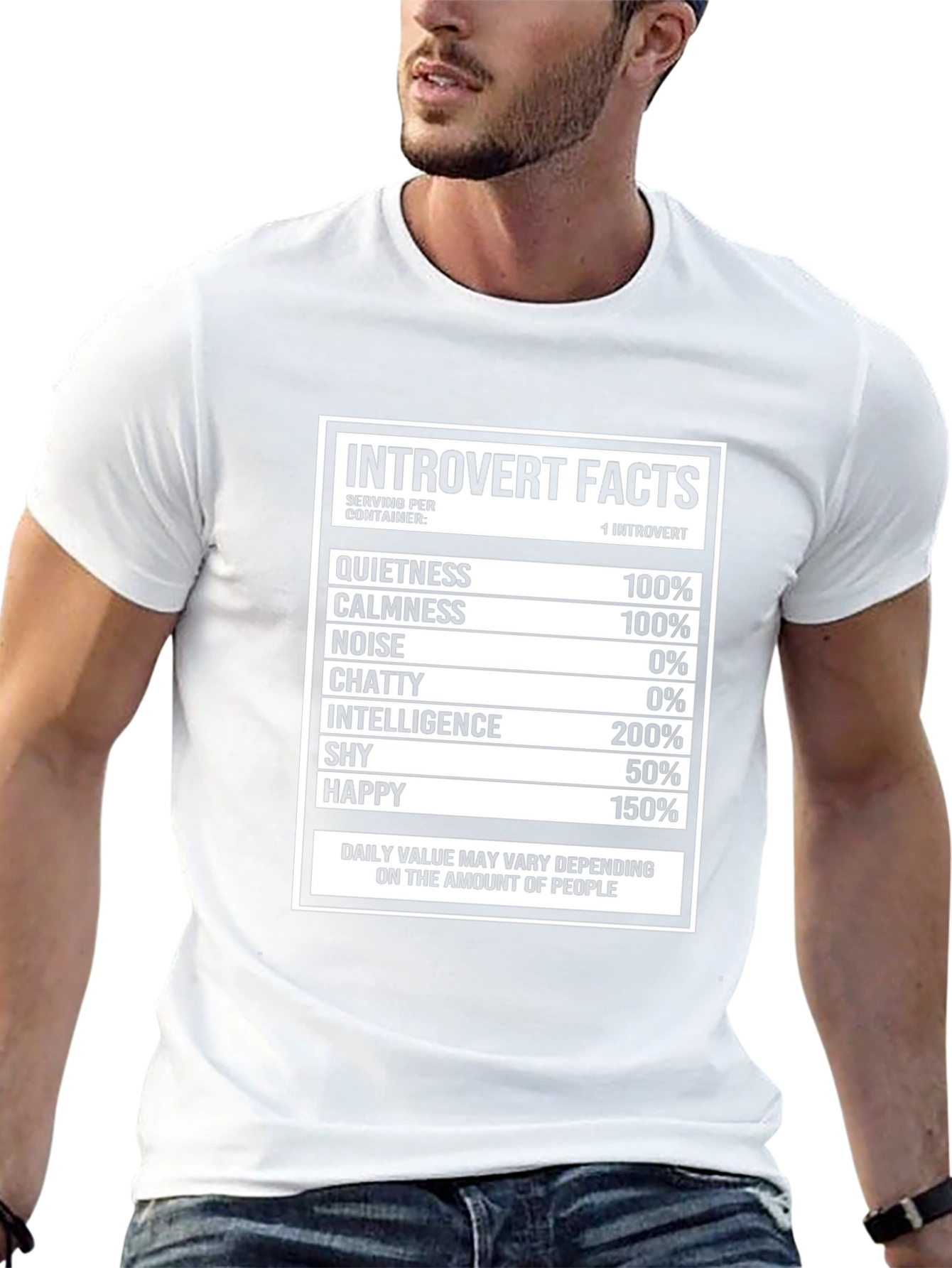 Introvert Facts Novelty Graphic T-Shirt