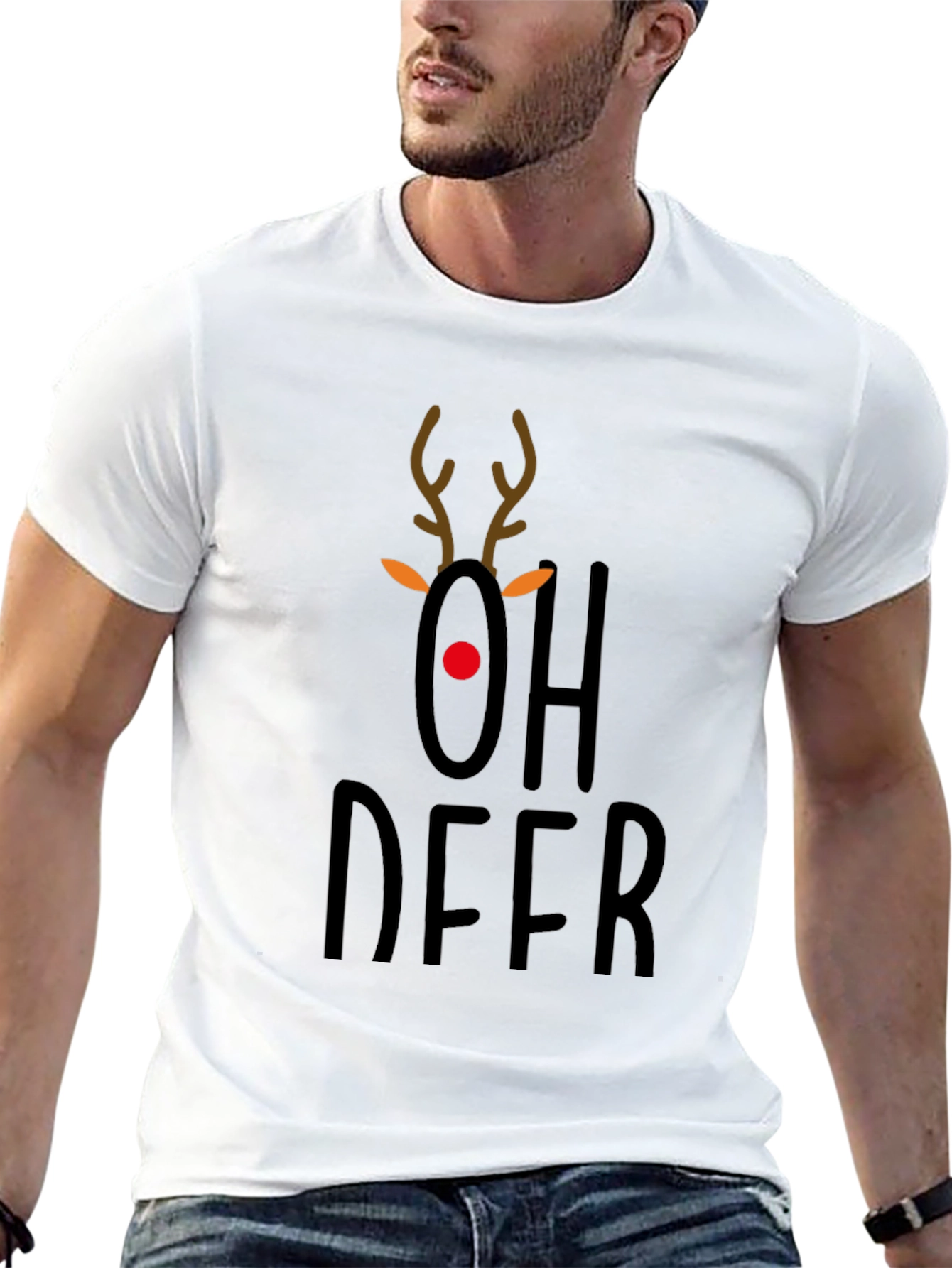 Oh Deer Graphic Tee - Christmas Holiday T-Shirt