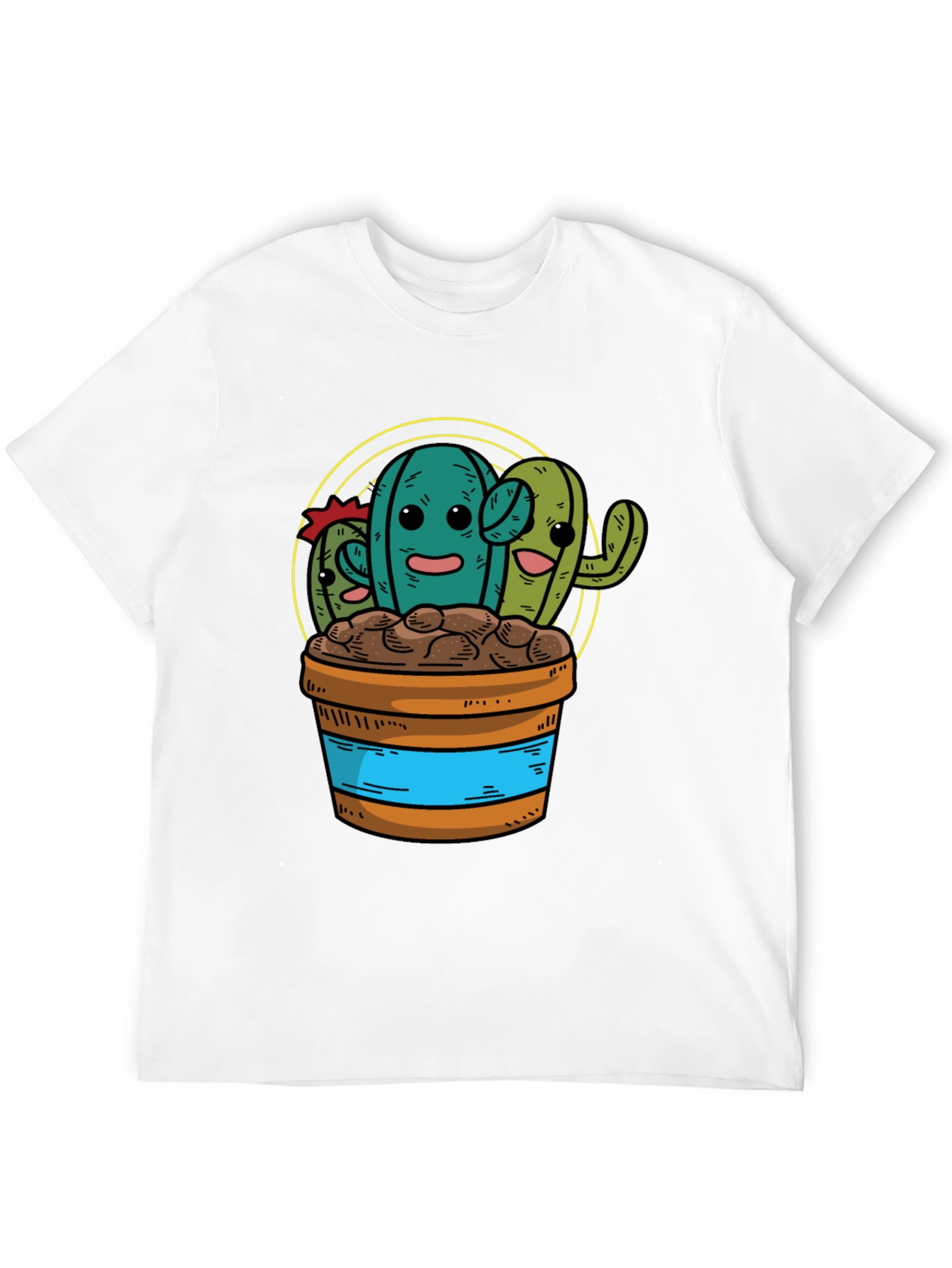 Cactus Graphic Tee - Fun Cartoon Plant Shirt