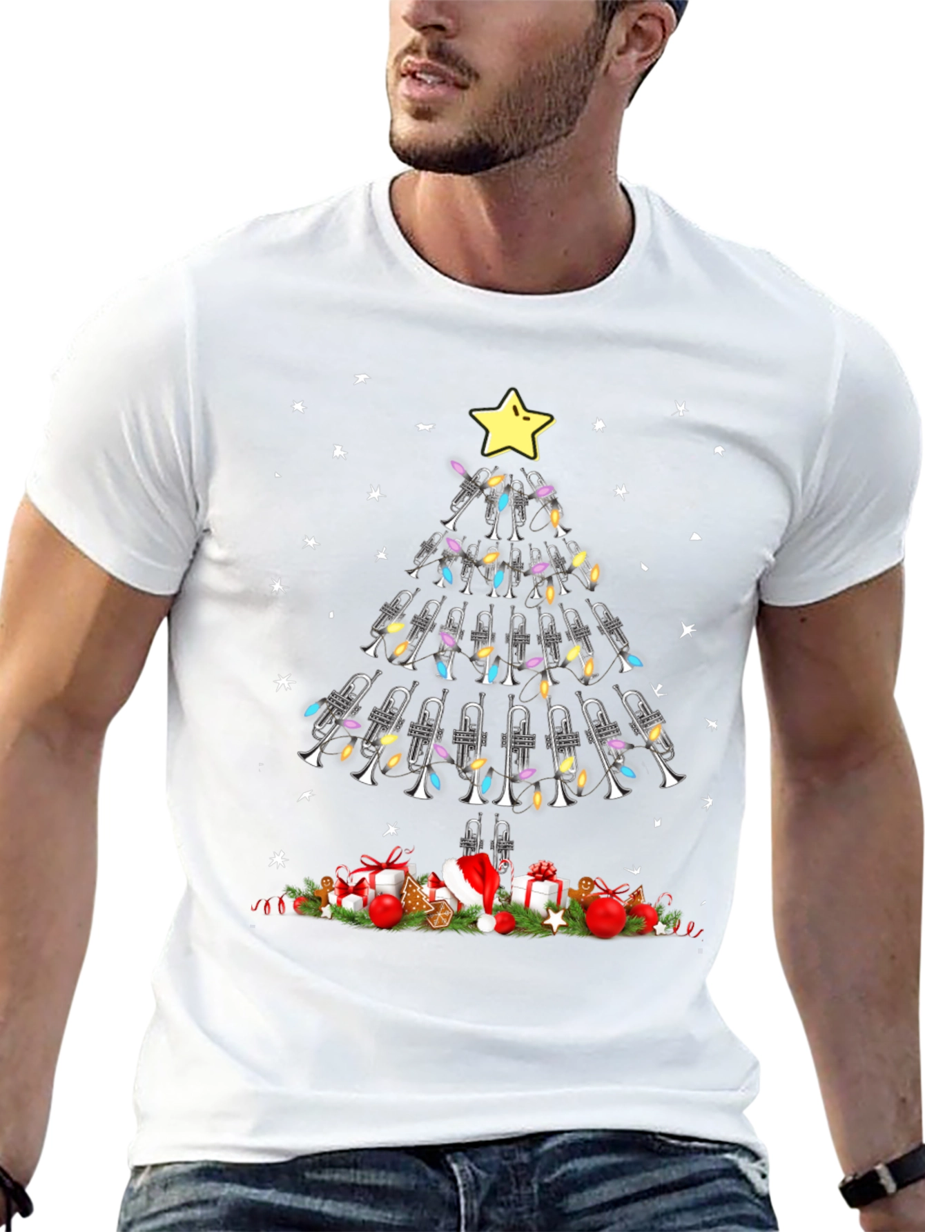 Trumpet Christmas Tree T-Shirt