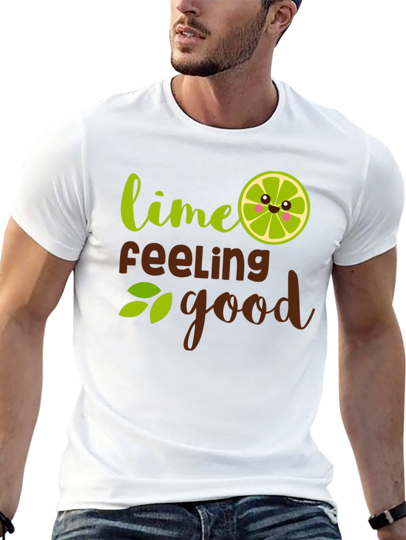 Lime Feeling Good Black T-Shirt