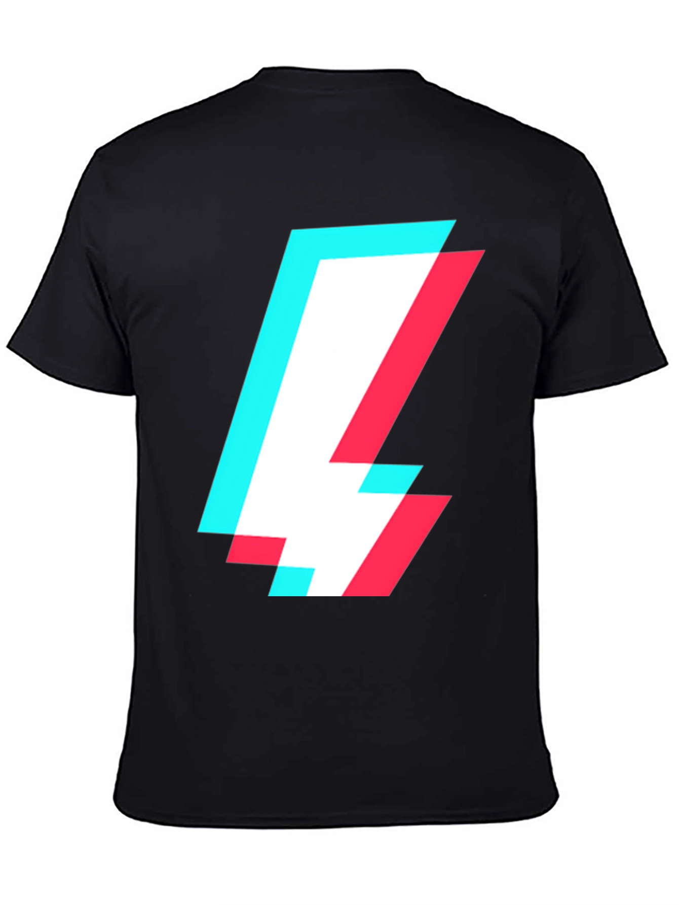 Abstract Glitch Bolt T-Shirt - Modern Style