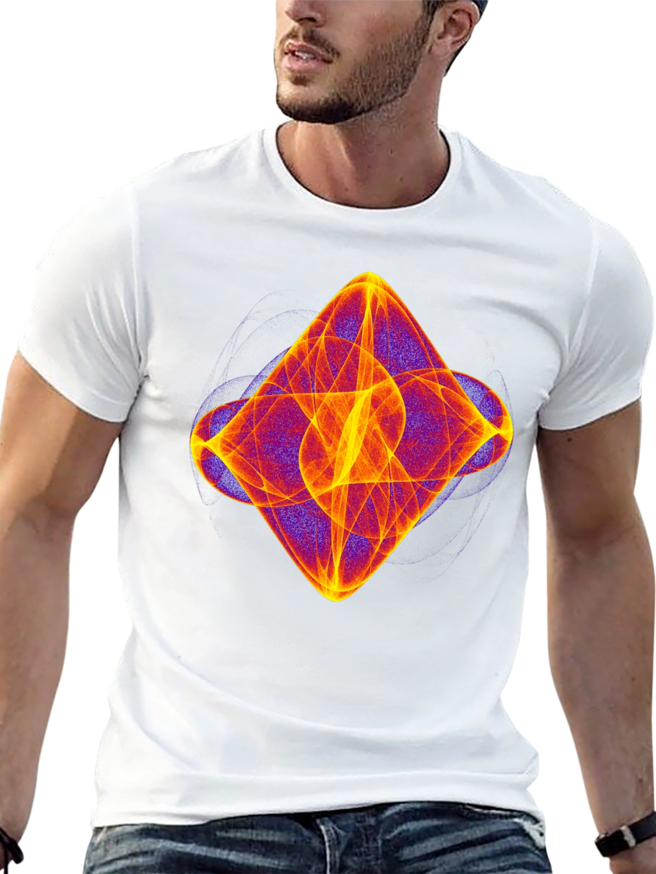 Abstract Geometric Graphic Tee - Modern Art Shirt