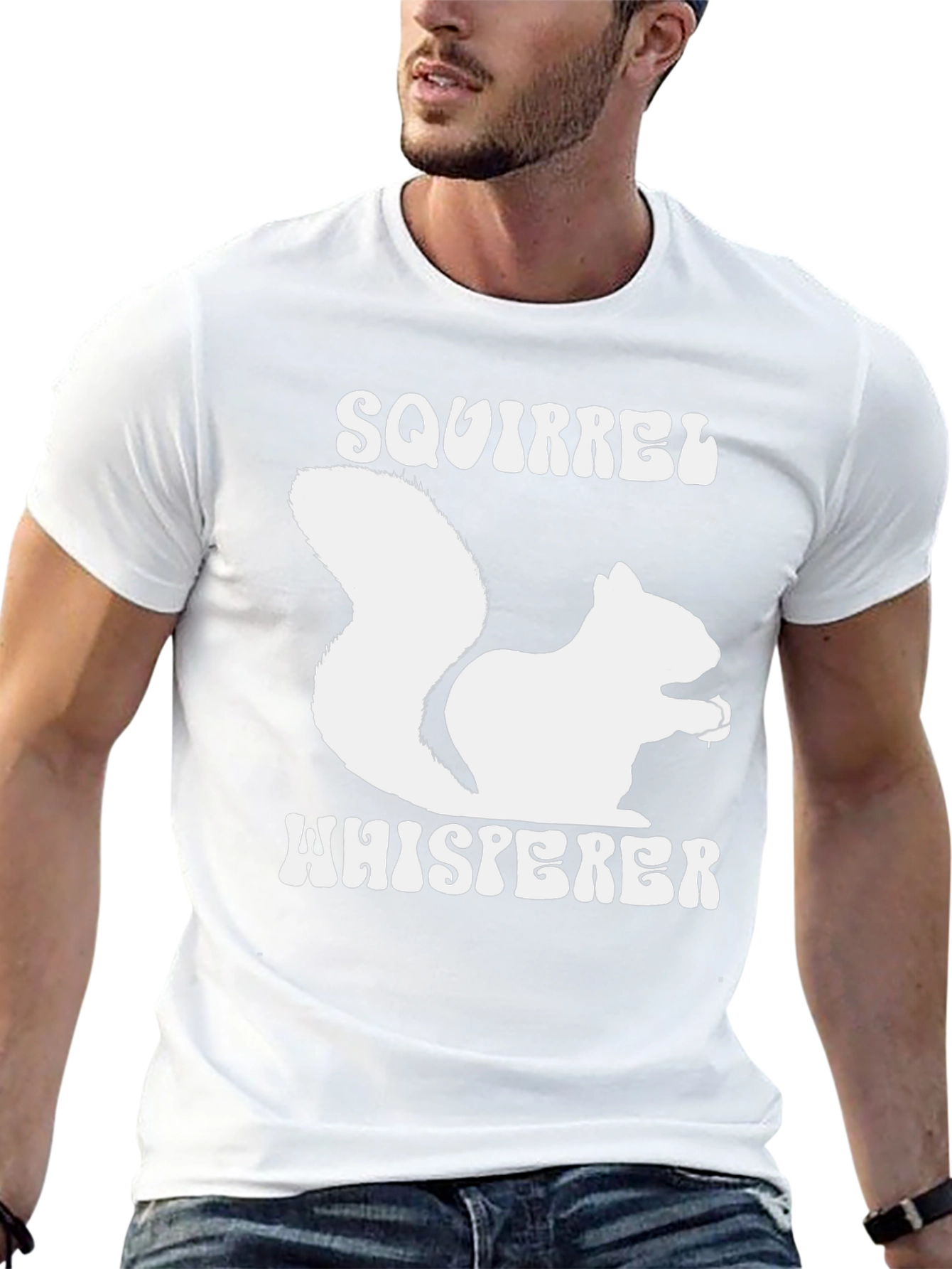 Squirrel Whisperer Graphic Tee - Black Cotton T-Shirt