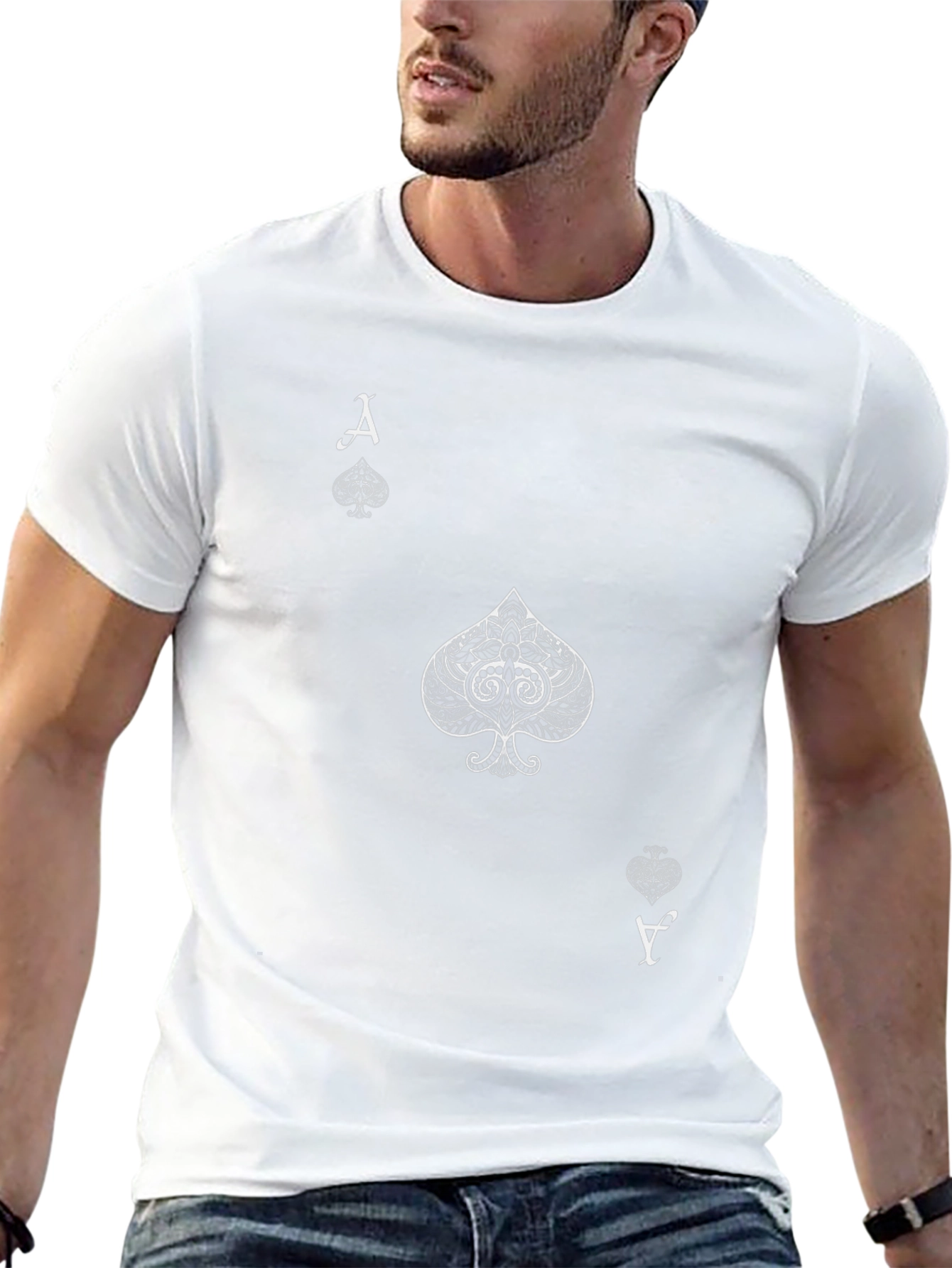 Ace of Spades Graphic Tee - Black Cotton