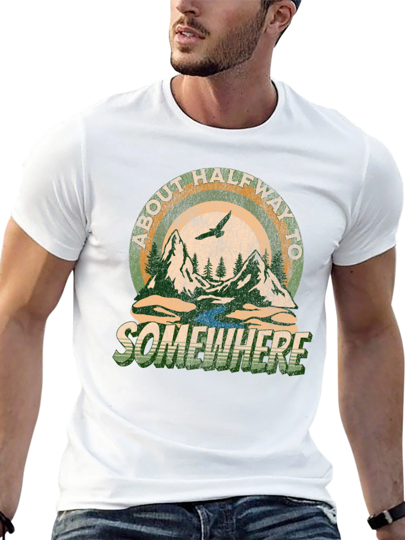 About Halfway To Somewhere Graphic Tee - Black