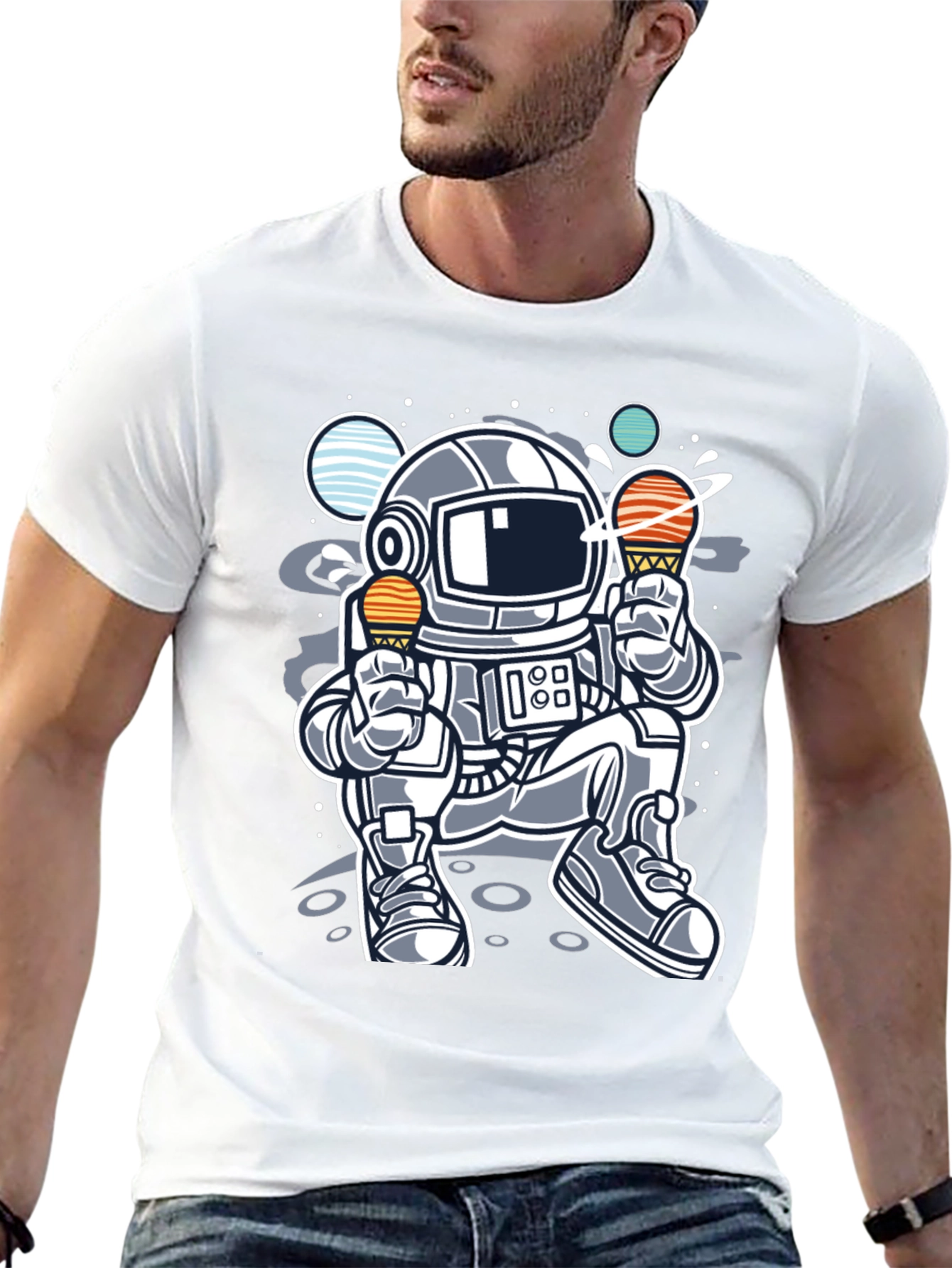 Astronaut Ice Cream T-Shirt - Space Lover Tee