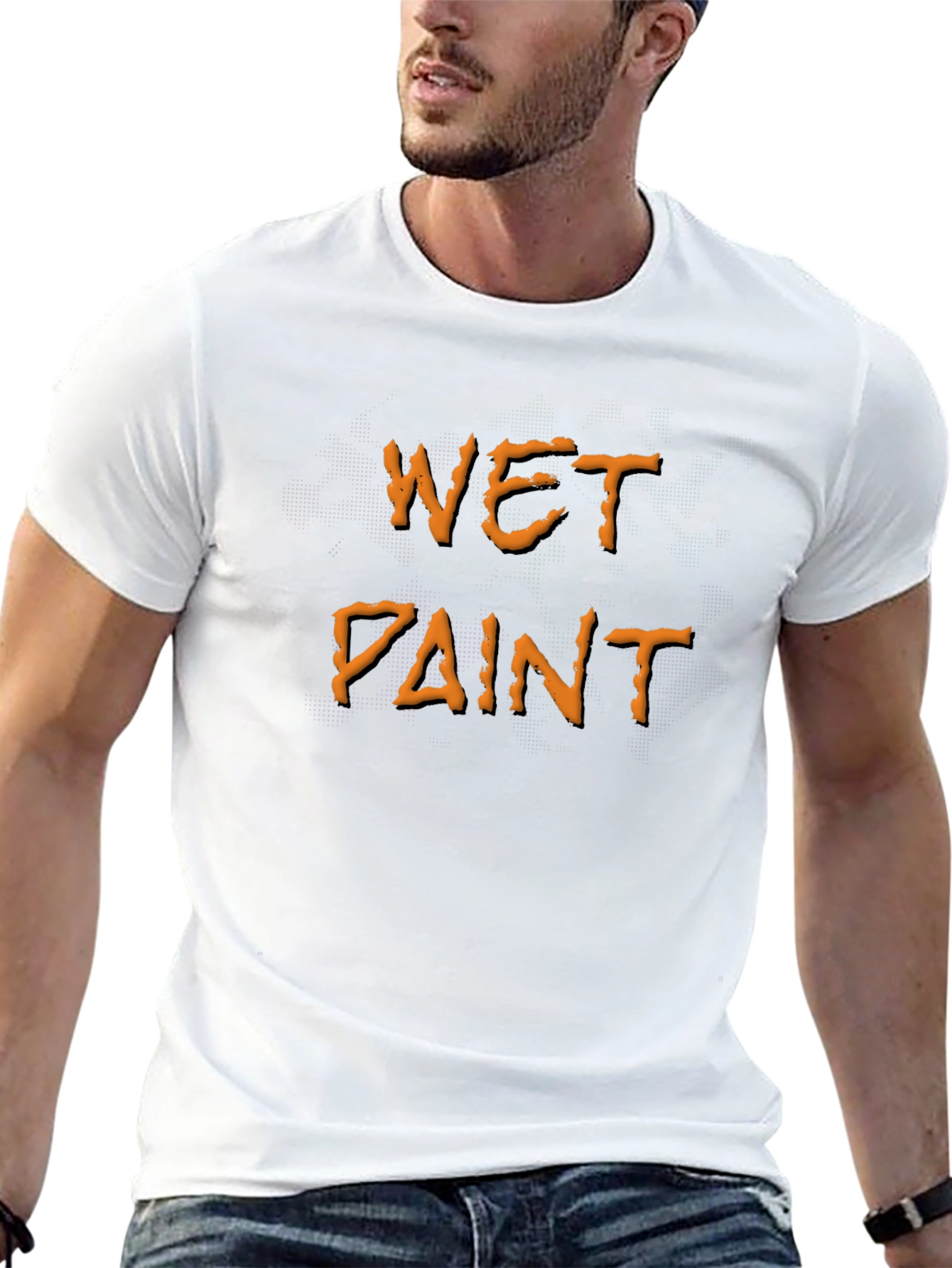 Wet Paint Novelty Graphic T-Shirt