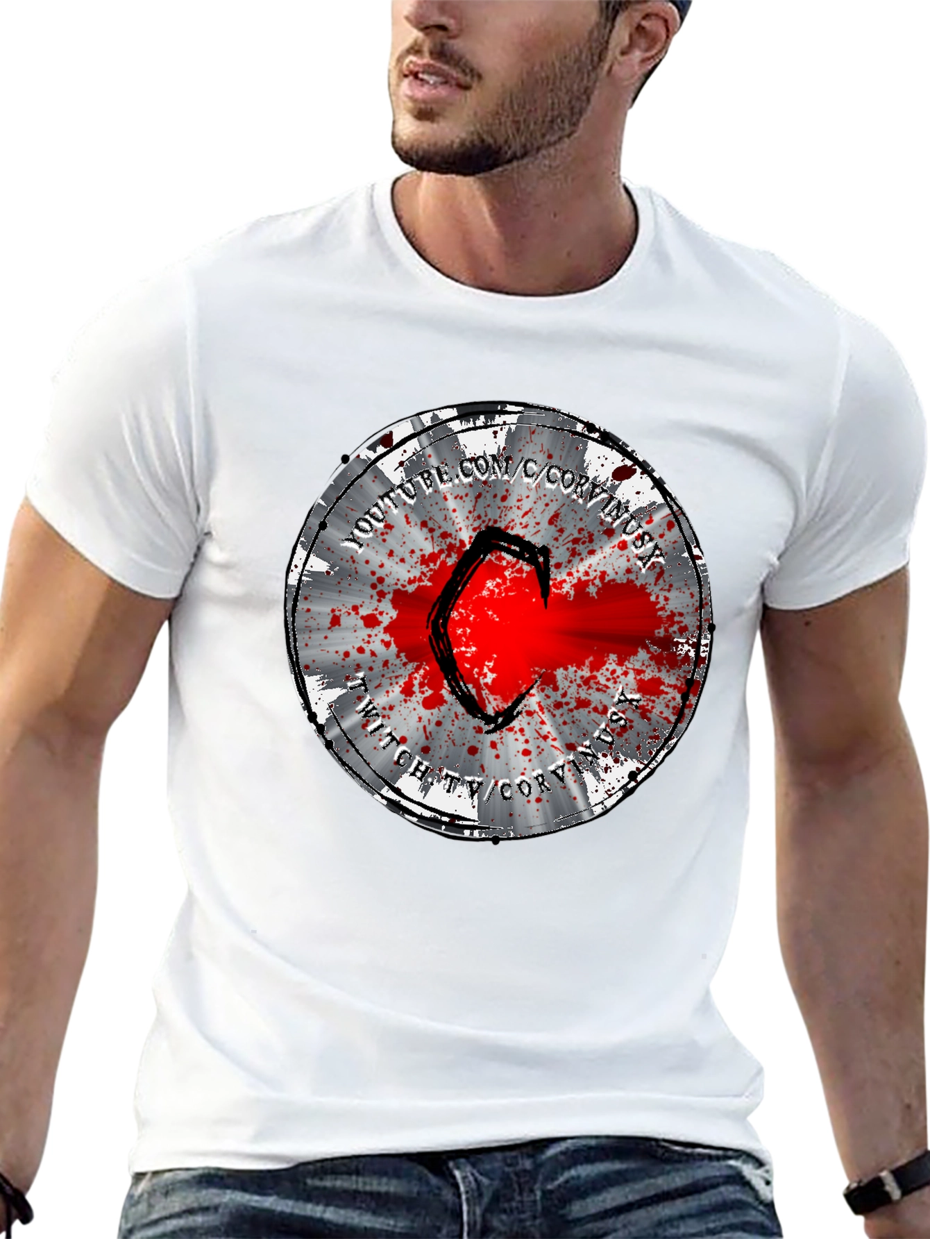 CoryxKenshin T-Shirt - Samurai Splatter Design