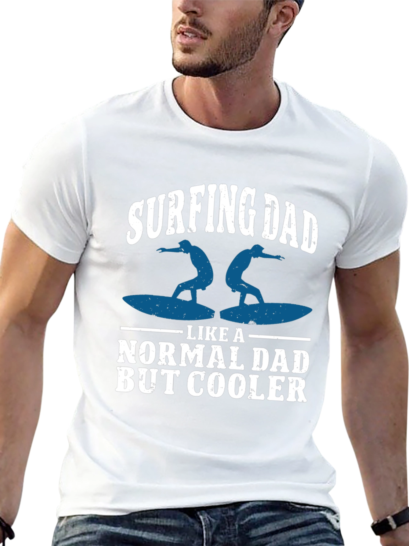 Surfing Dad T-Shirt - Cool Fathers Day Gift