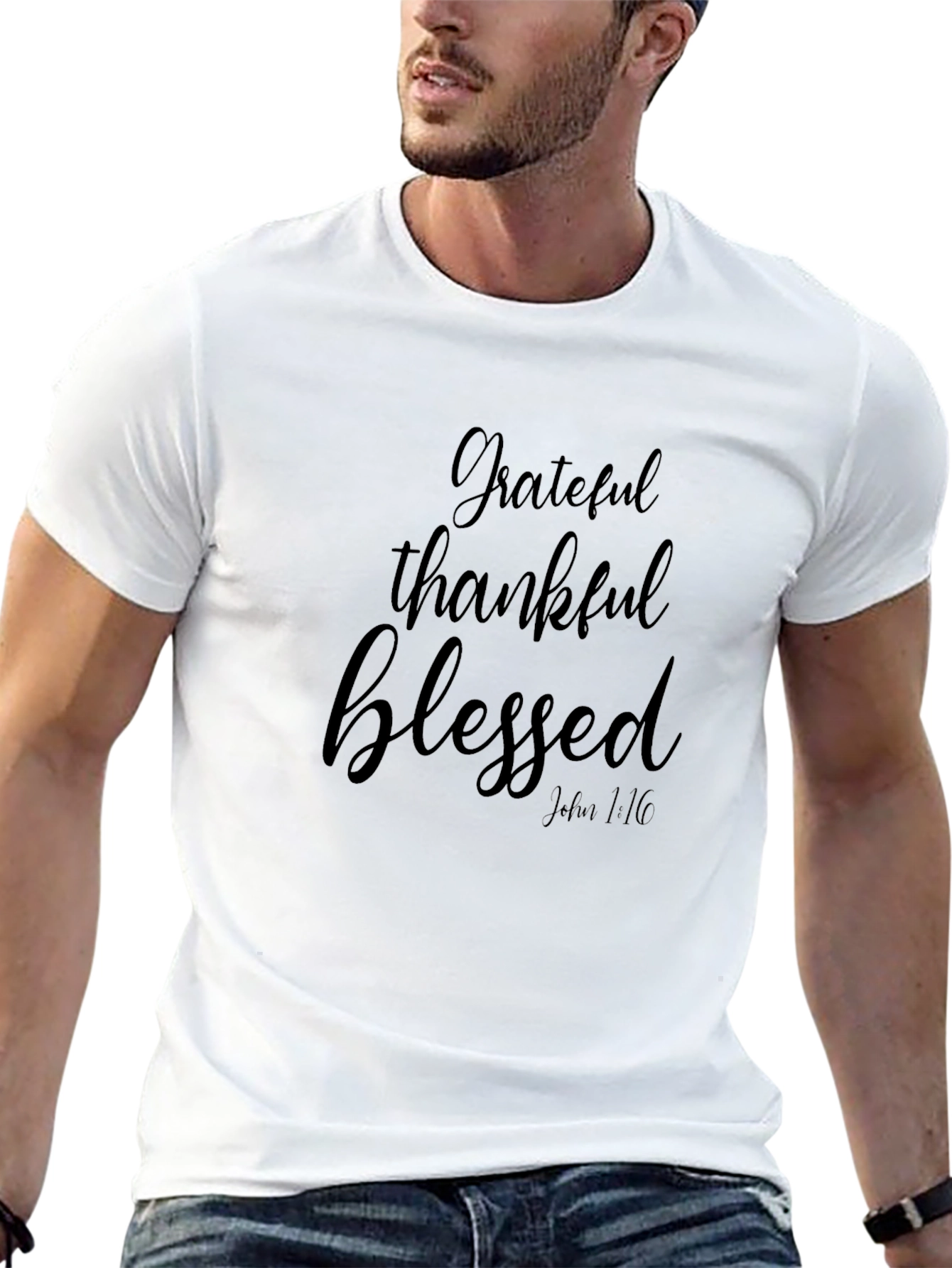 Grateful Thankful Blessed Graphic T-Shirt