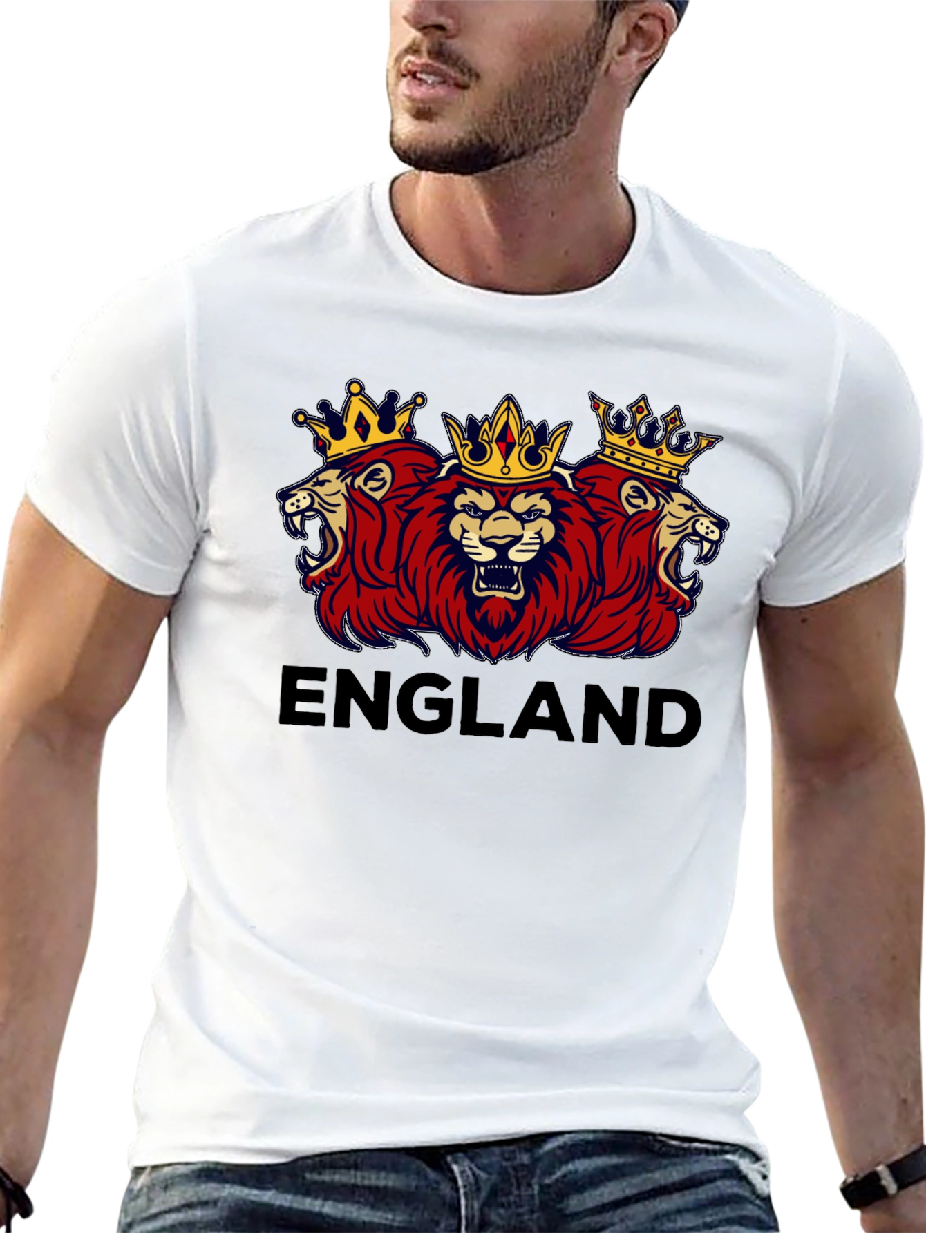England Lions Crest Black T-Shirt