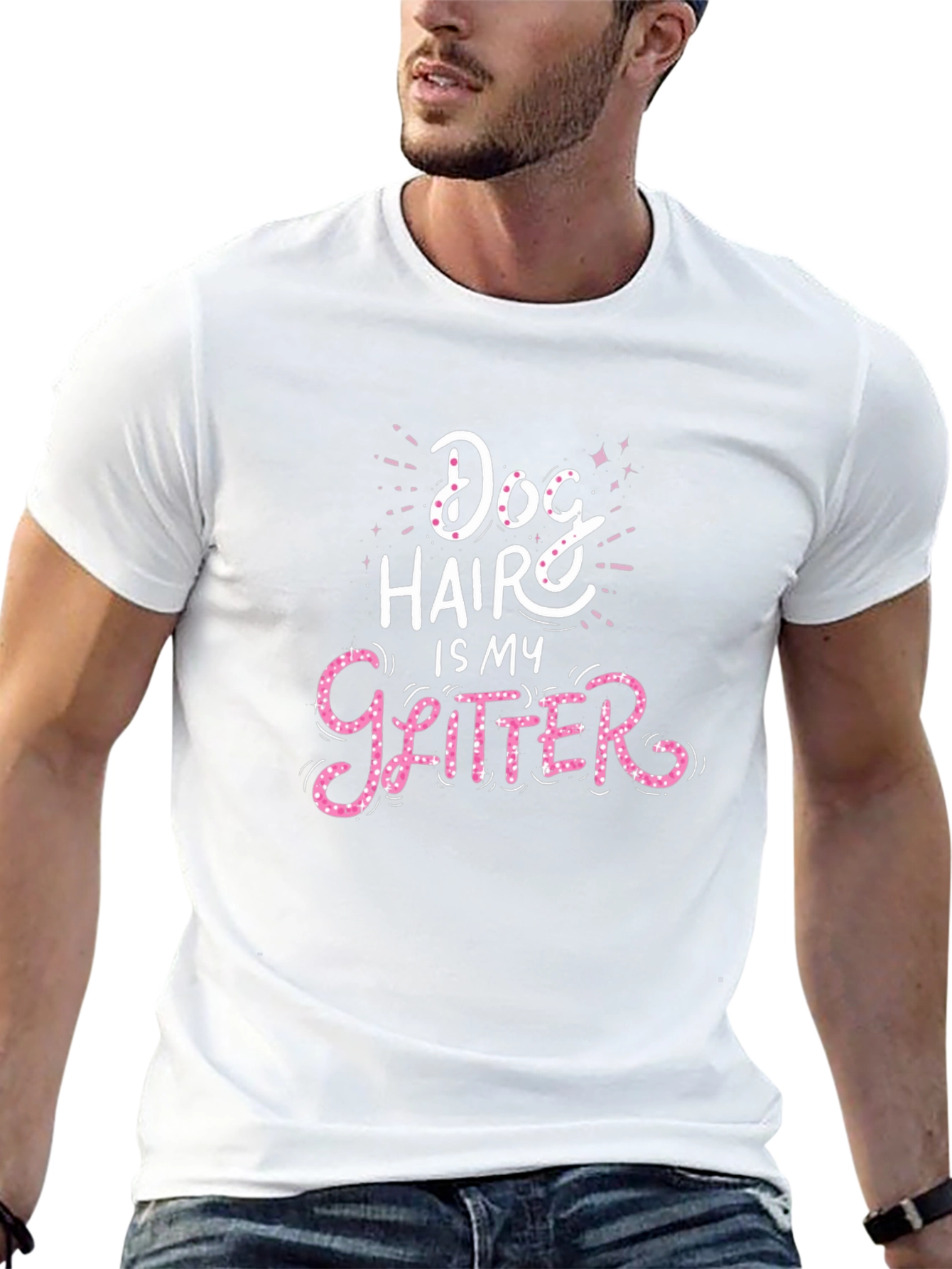 Dog Hair is My Glitter Graphic T-Shirt