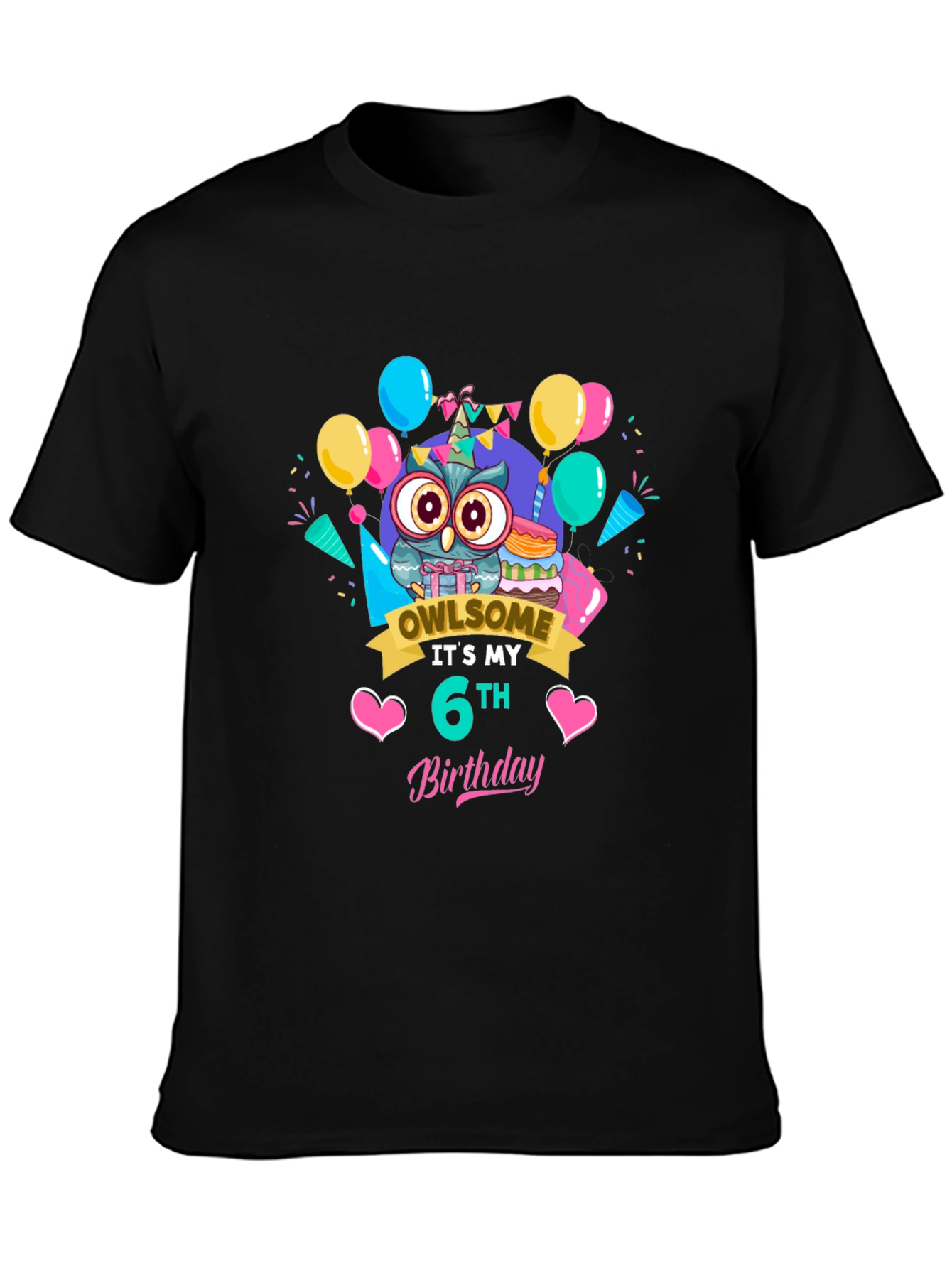Owl Birthday 6th T-Shirt