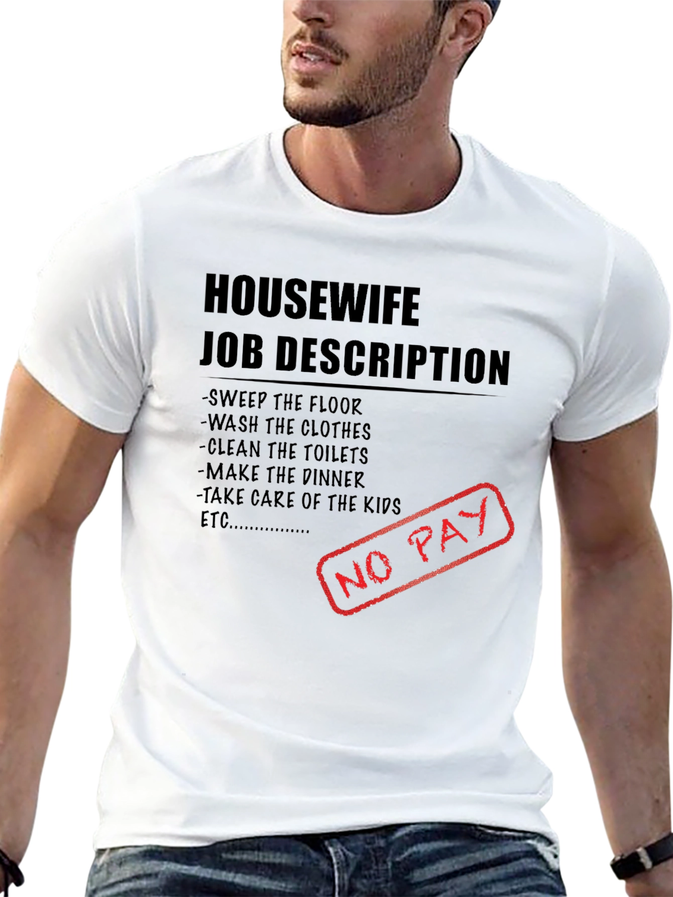 Humorous Housewife Job Description T-Shirt