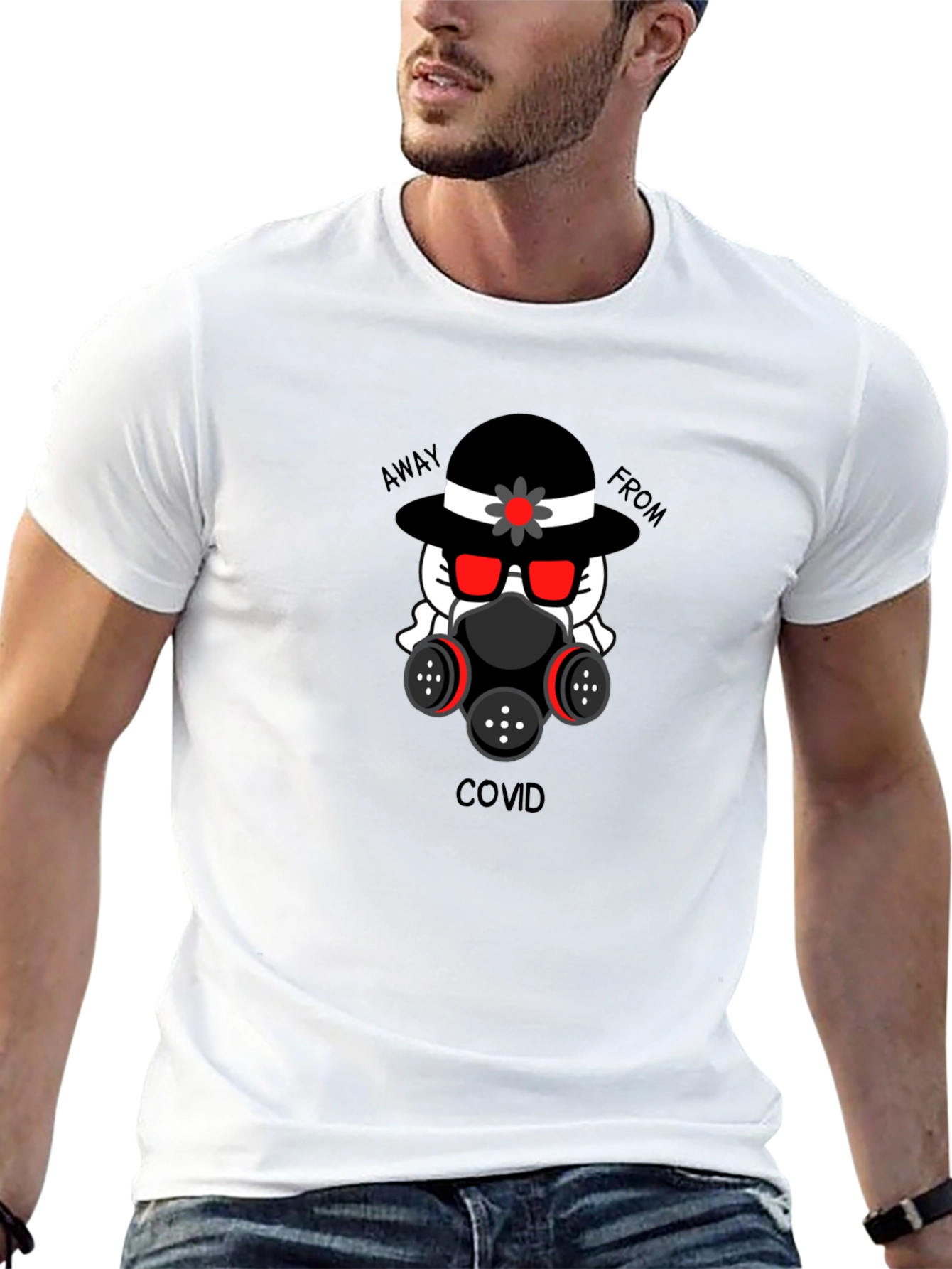 Away From Covid T-Shirt: Stylish Mask Design