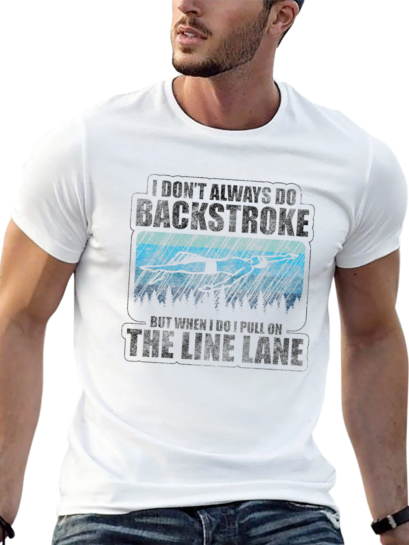 Backstroke Swimmer Graphic T-Shirt