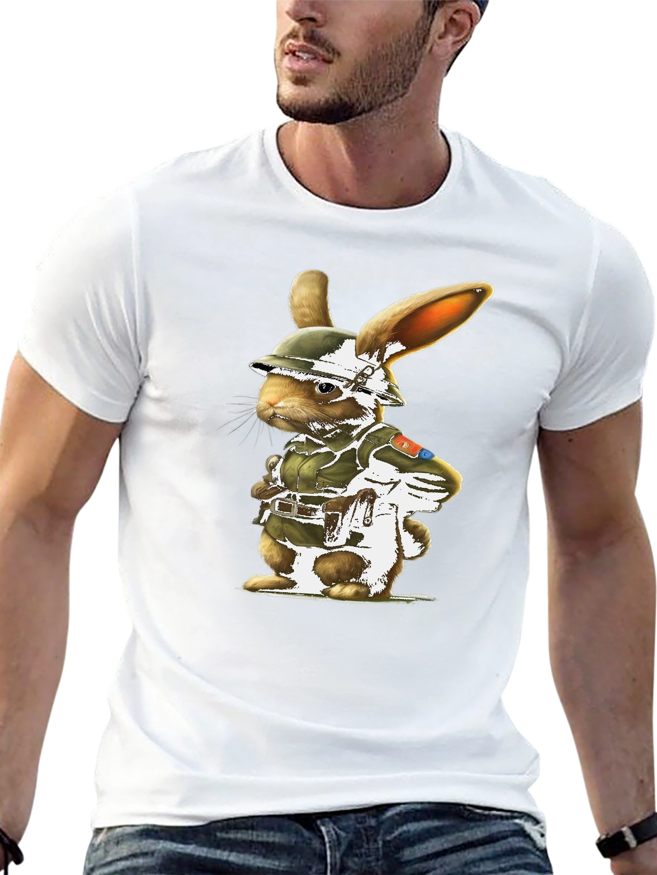 Tactical Bunny Graphic T-Shirt