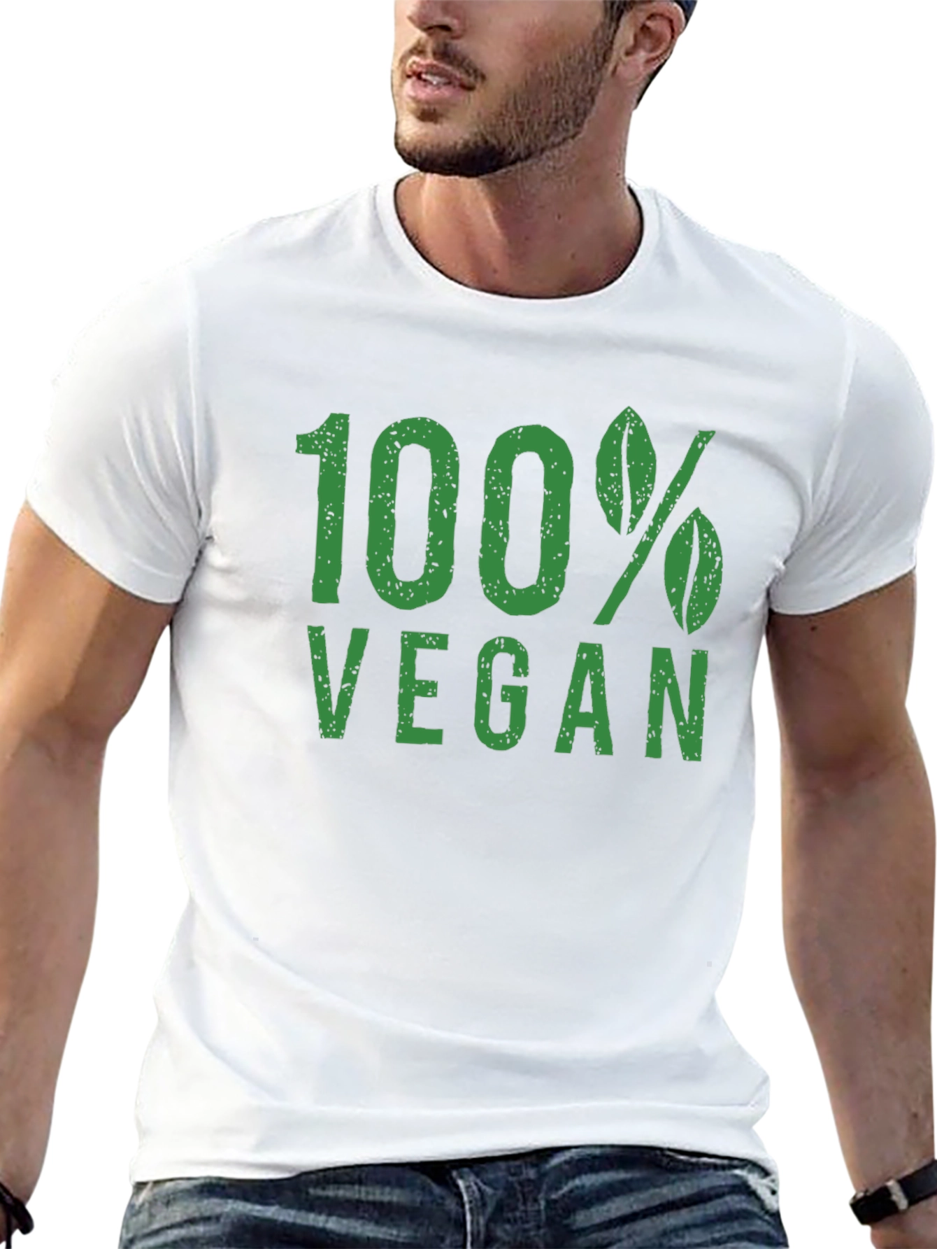 100% Vegan Graphic Tee - Black
