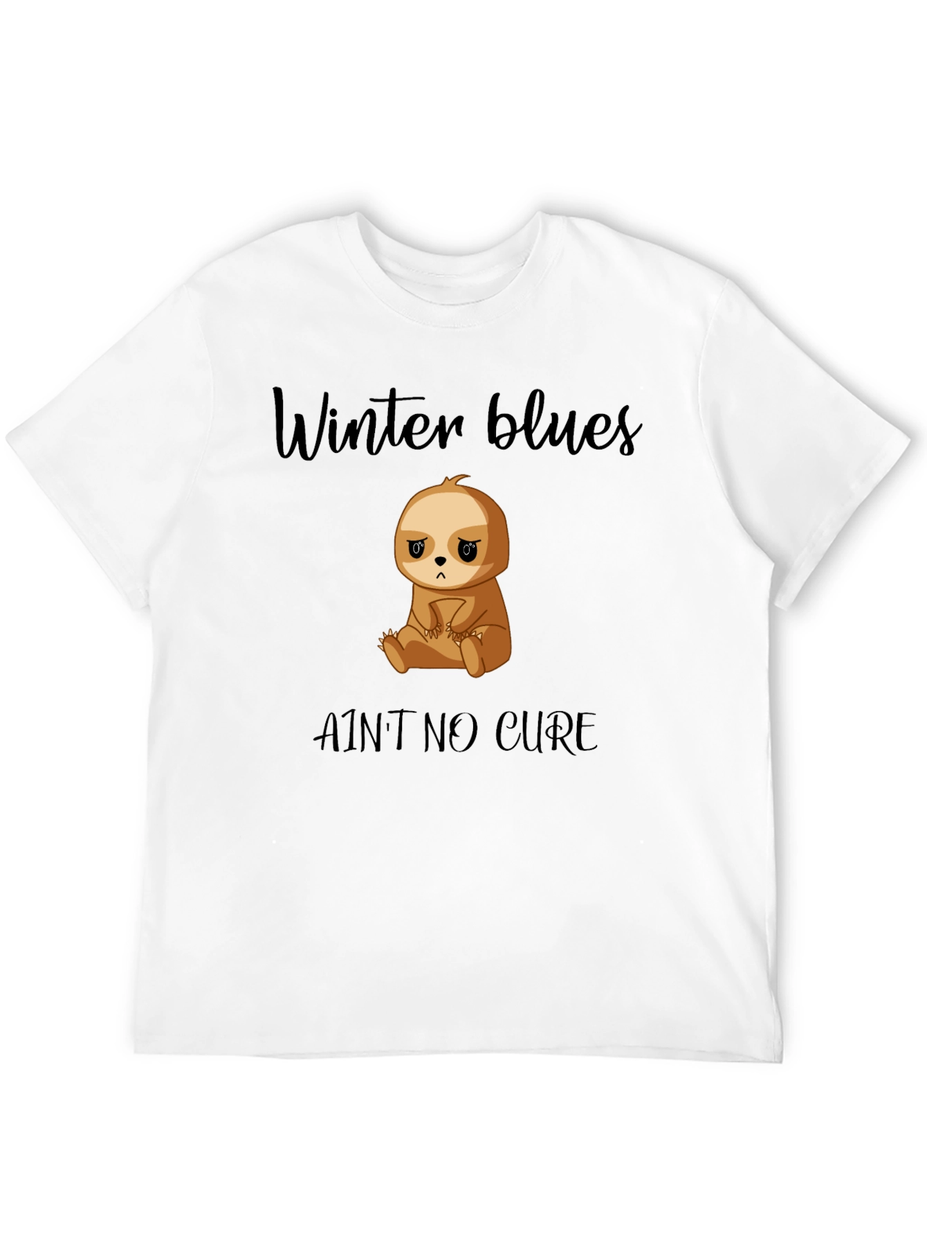 Winter Blues Sloth Graphic T-Shirt