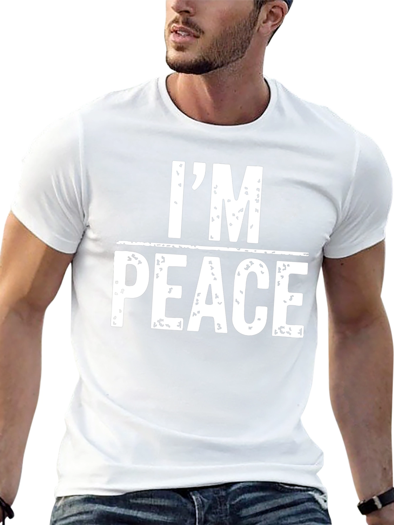 Im Peace T-Shirt - Funny Distressed Graphic Tee
